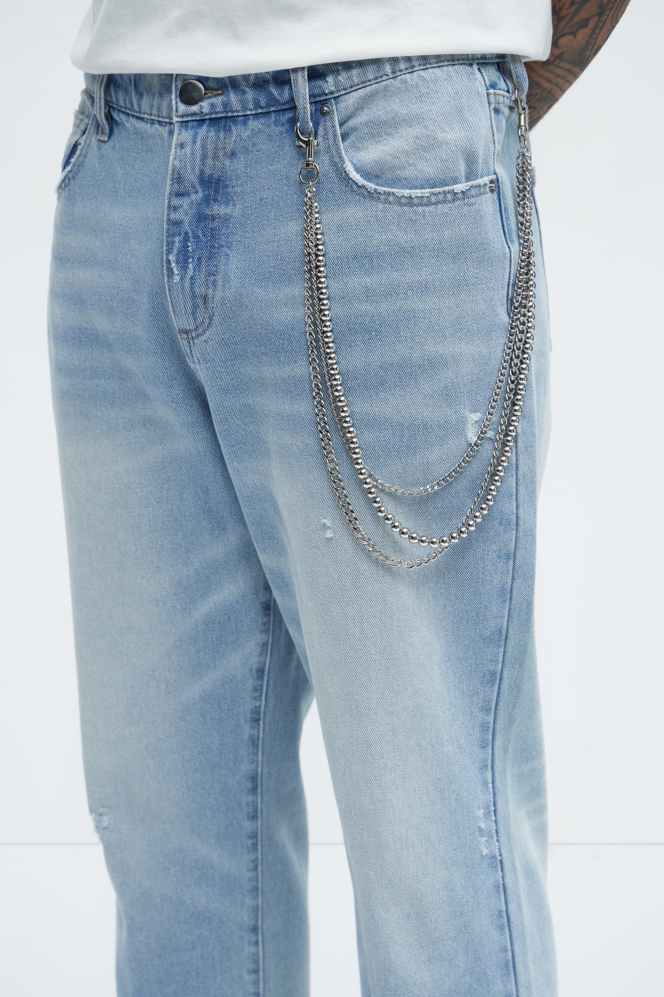 Dahlia Triple Stacked Pants Chain - Silver