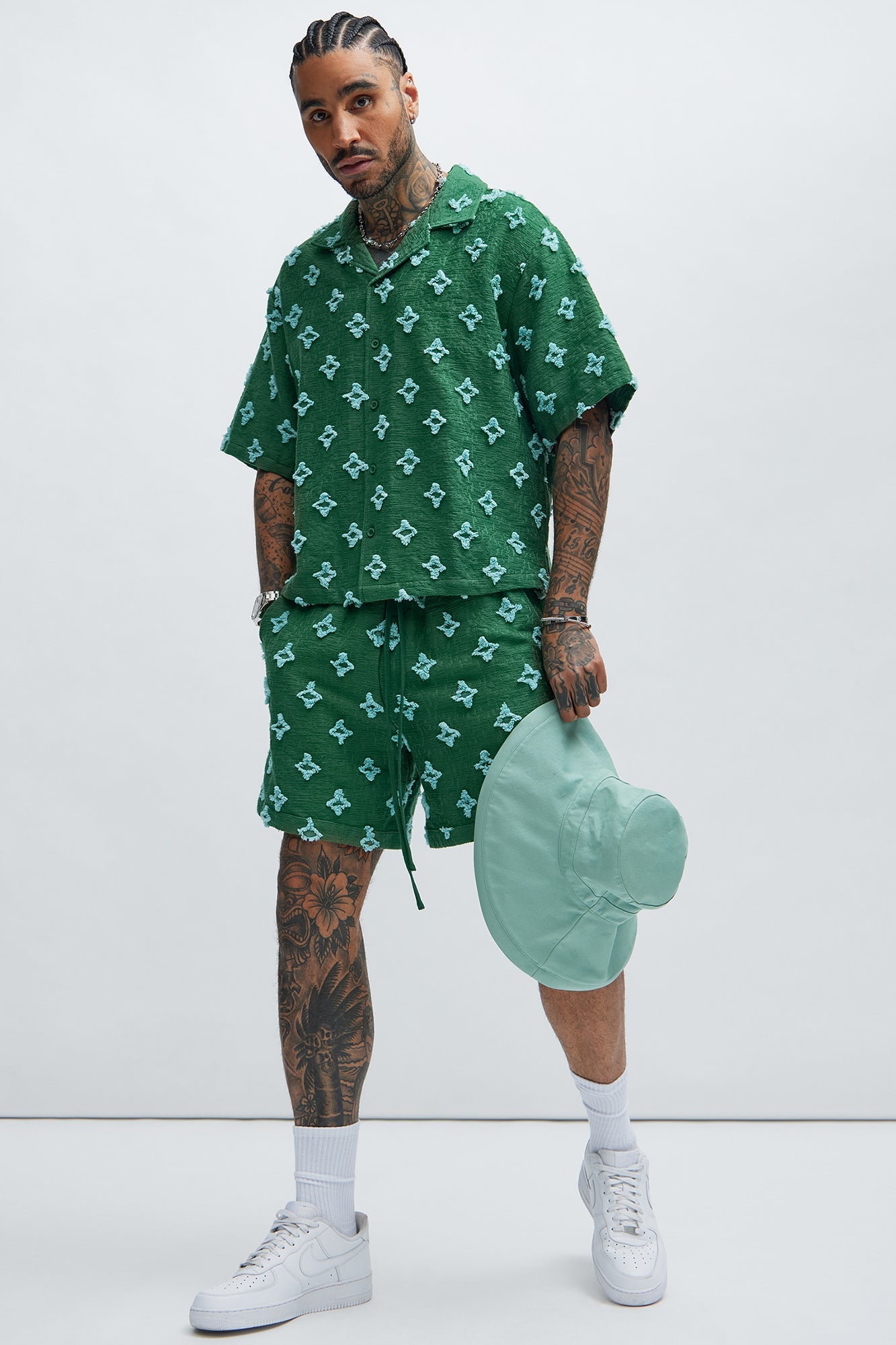 Cropped Starlet Shirt - Green