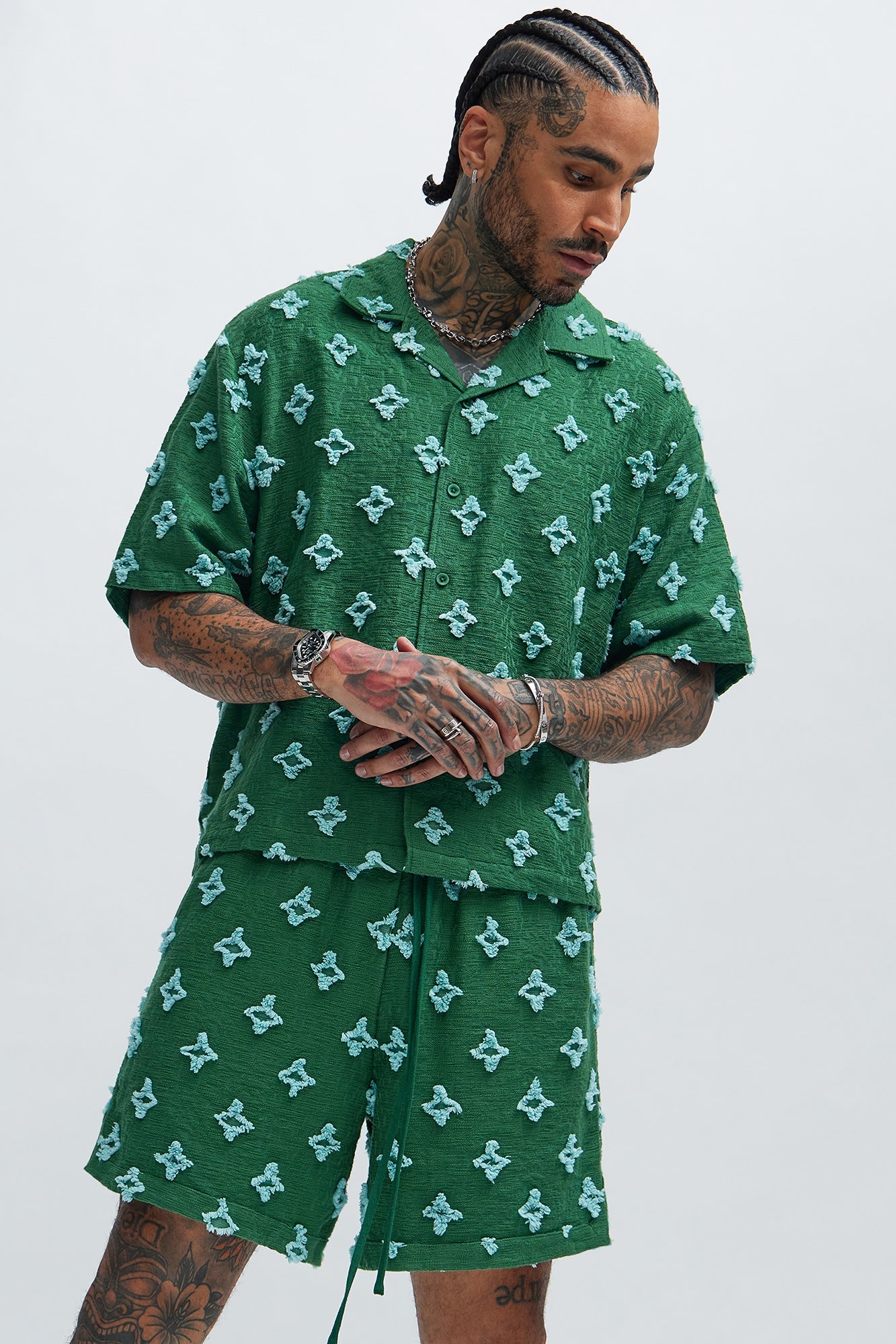 Cropped Starlet Shirt - Green