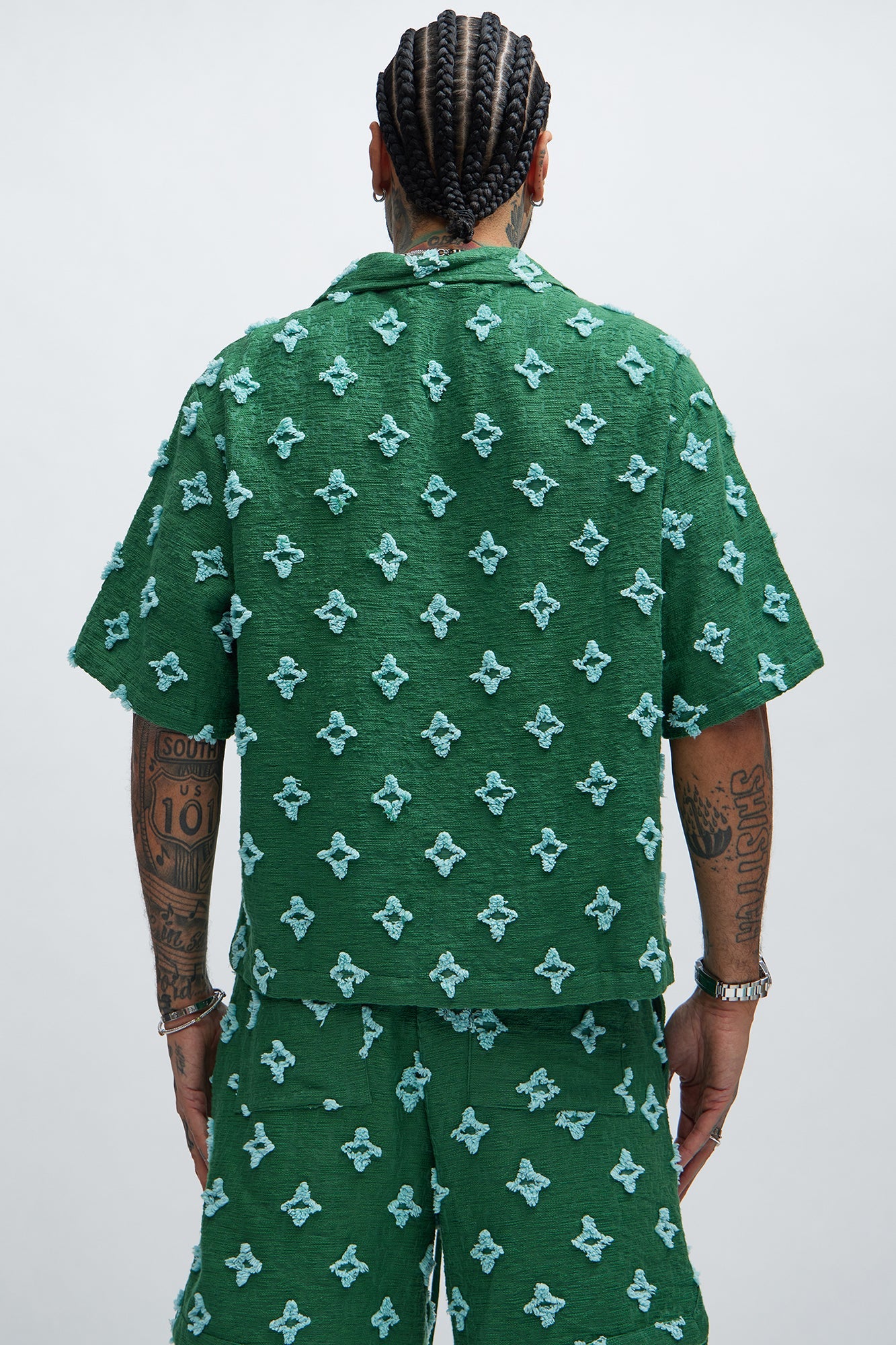 Cropped Starlet Shirt - Green