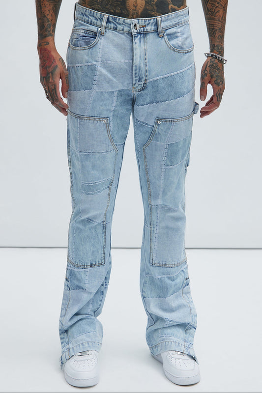 Verdugo Carpenter Flare Jeans - Light Blue Wash