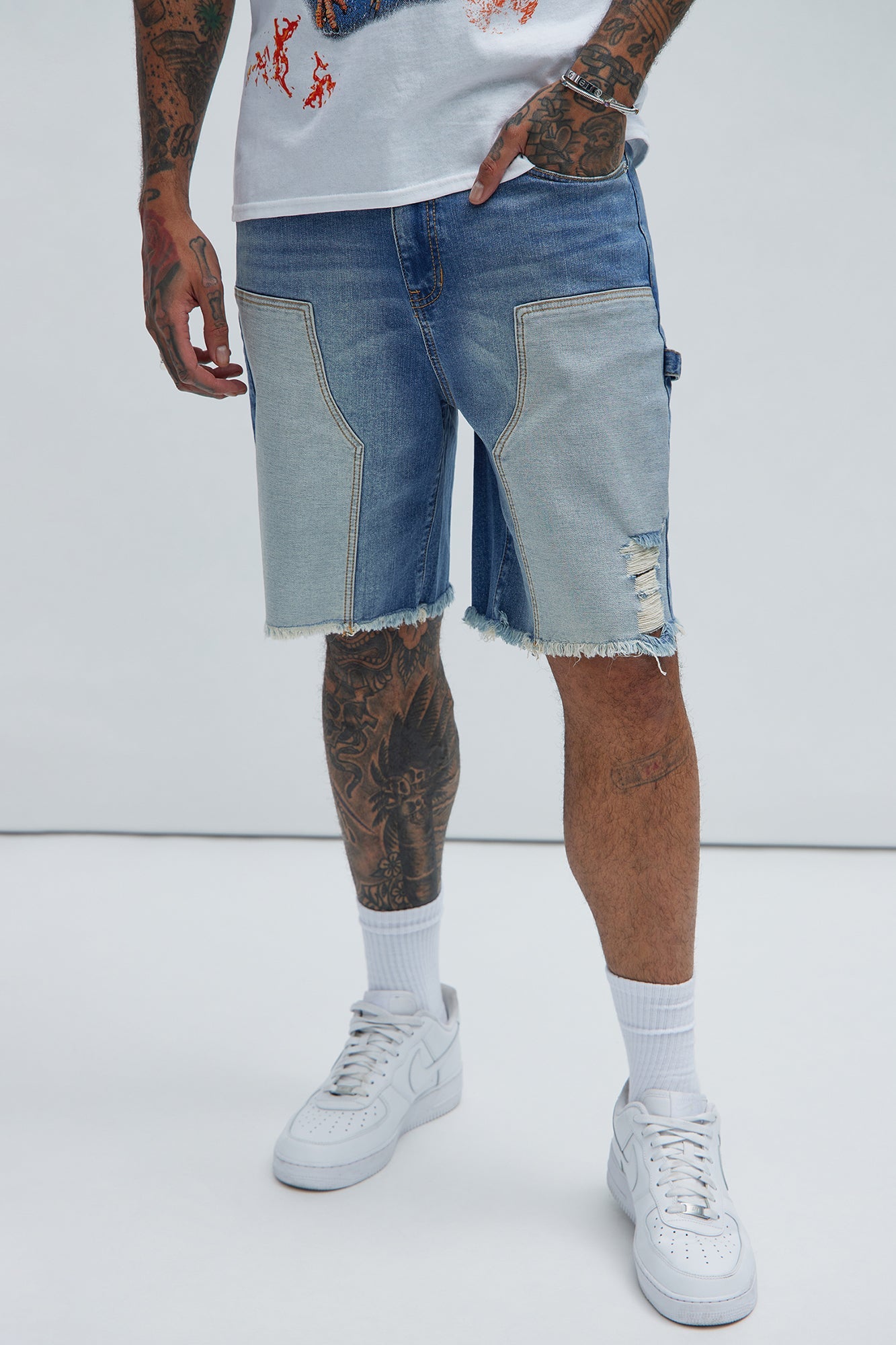 Braddy Carpenter Relaxed Shorts - Medium Wash