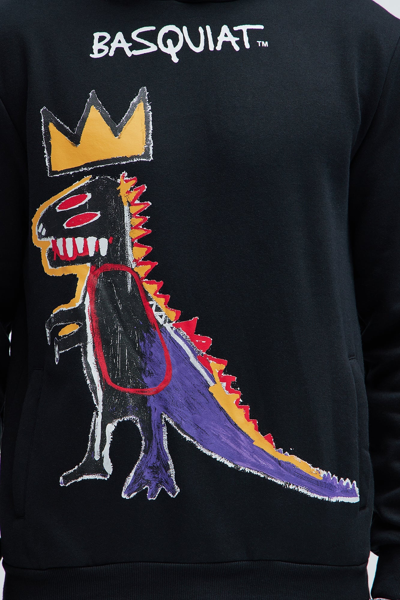 Basquiat Dinosaur Hoodie - Black