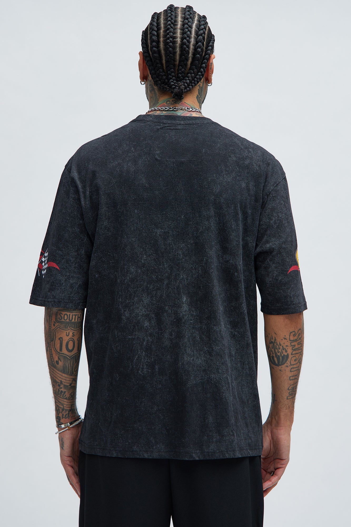 Dodge Hellcat Vintage Oversized Short Sleeve Tee - Grey