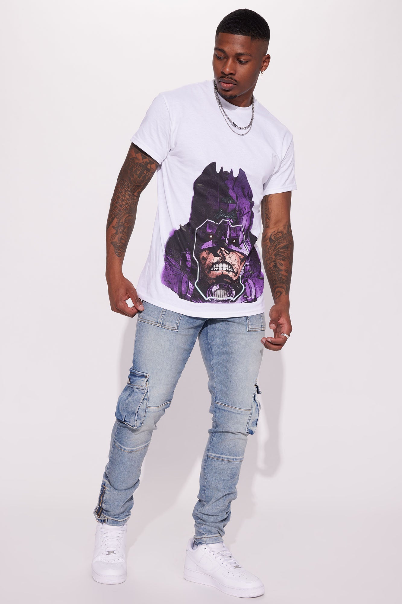 Out Of Control Stacked Skinny Jeans - Light Blue Wash