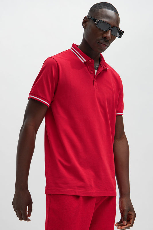 Wilson Short Sleeve Polo - Red