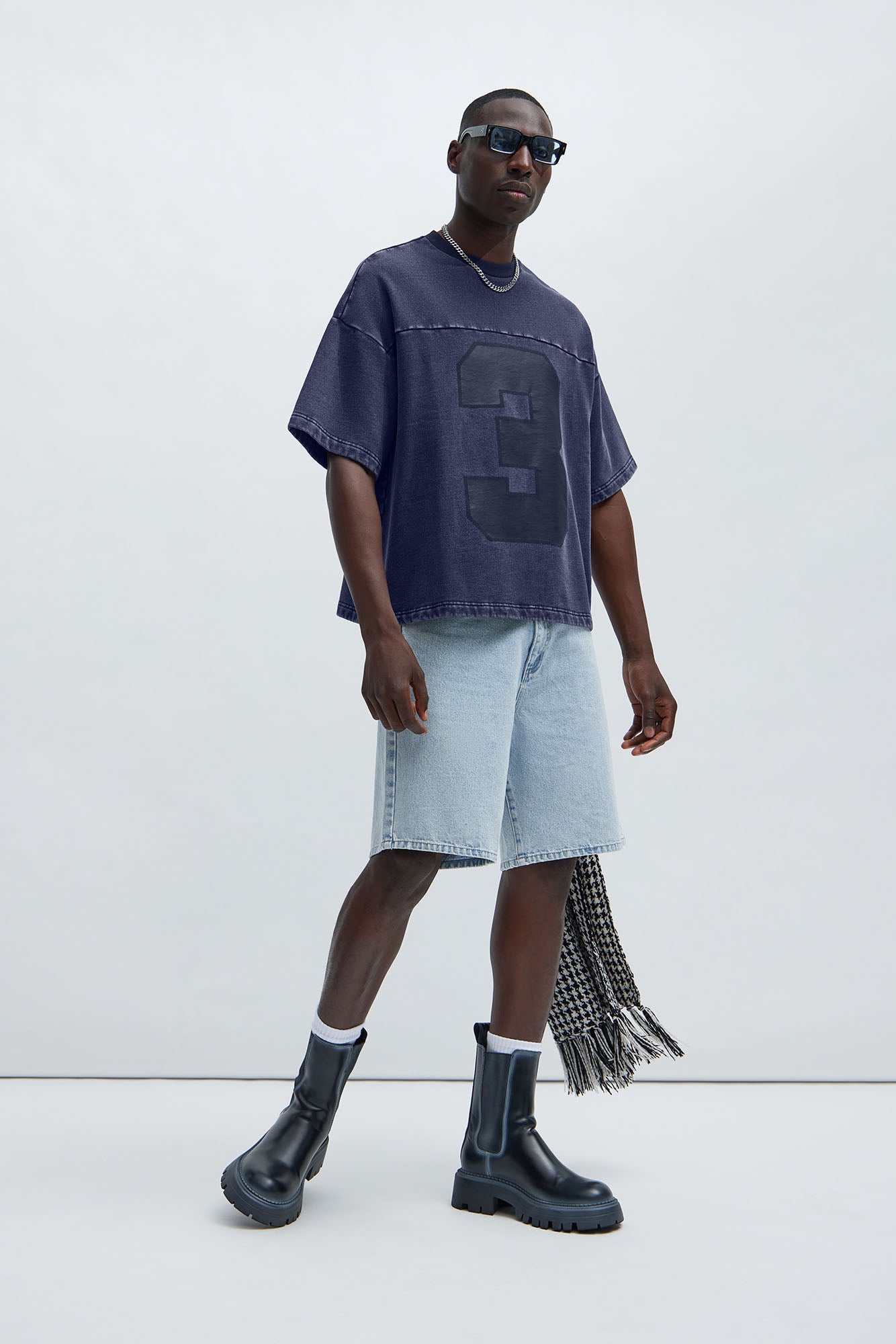 Kyle Oversized Tee - Navy