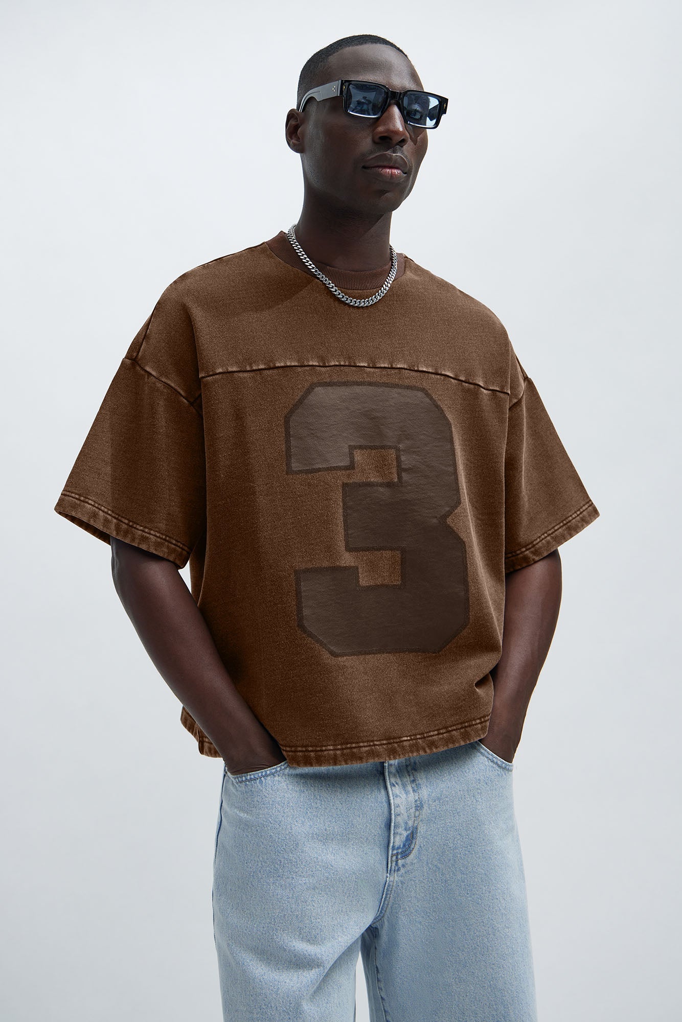 Kyle Oversized Tee - Dark Brown