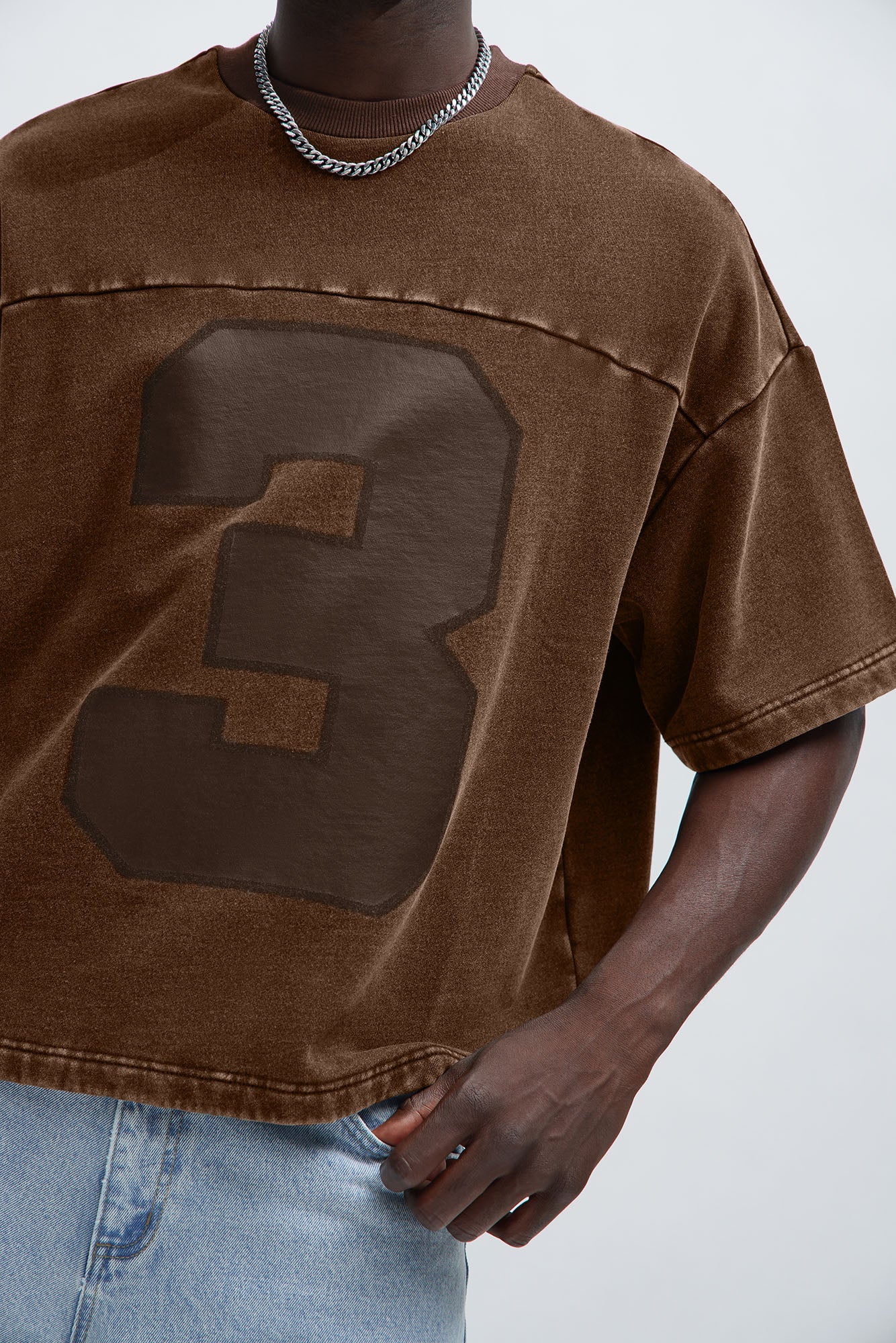 Kyle Oversized Tee - Dark Brown