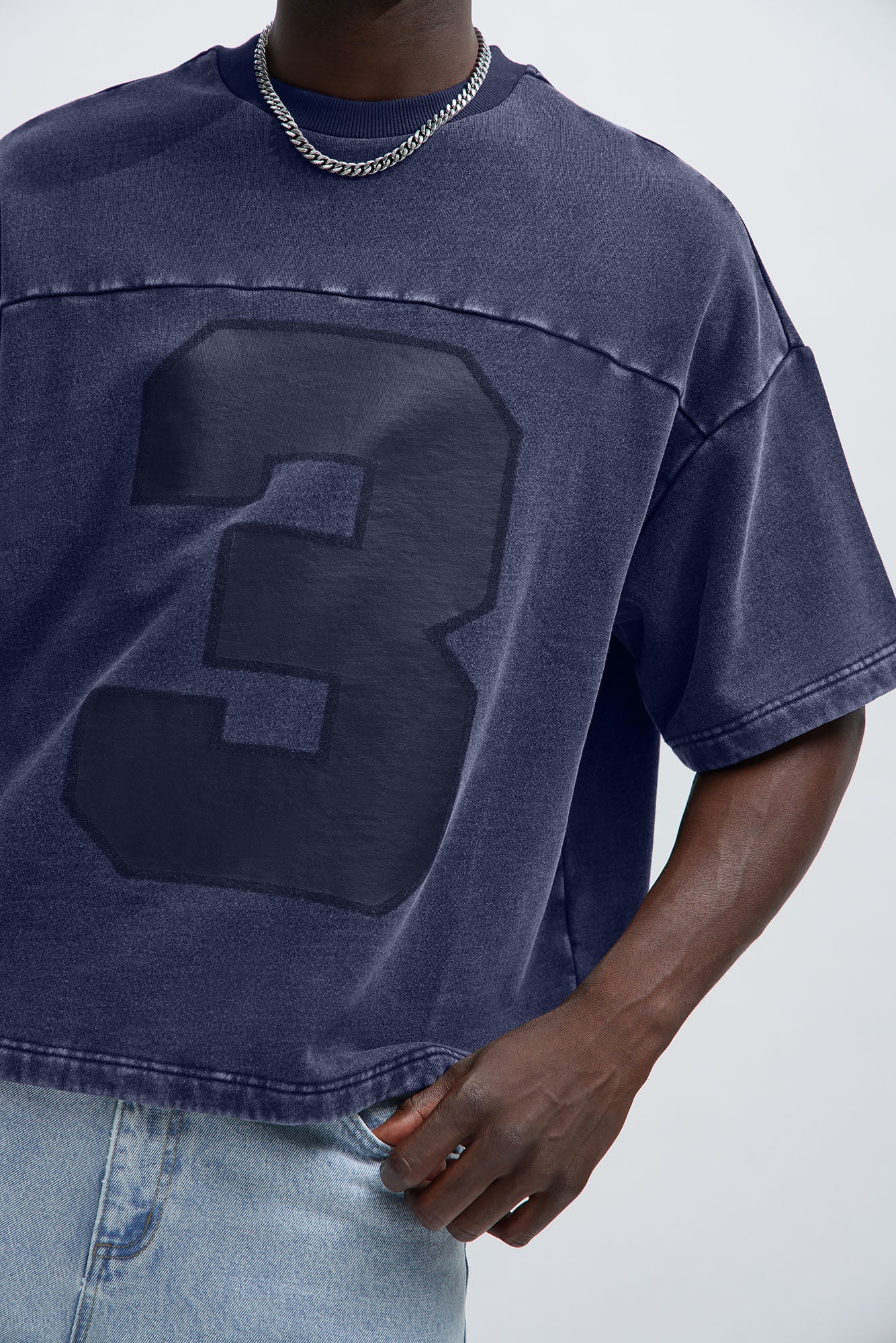 Kyle Oversized Tee - Navy