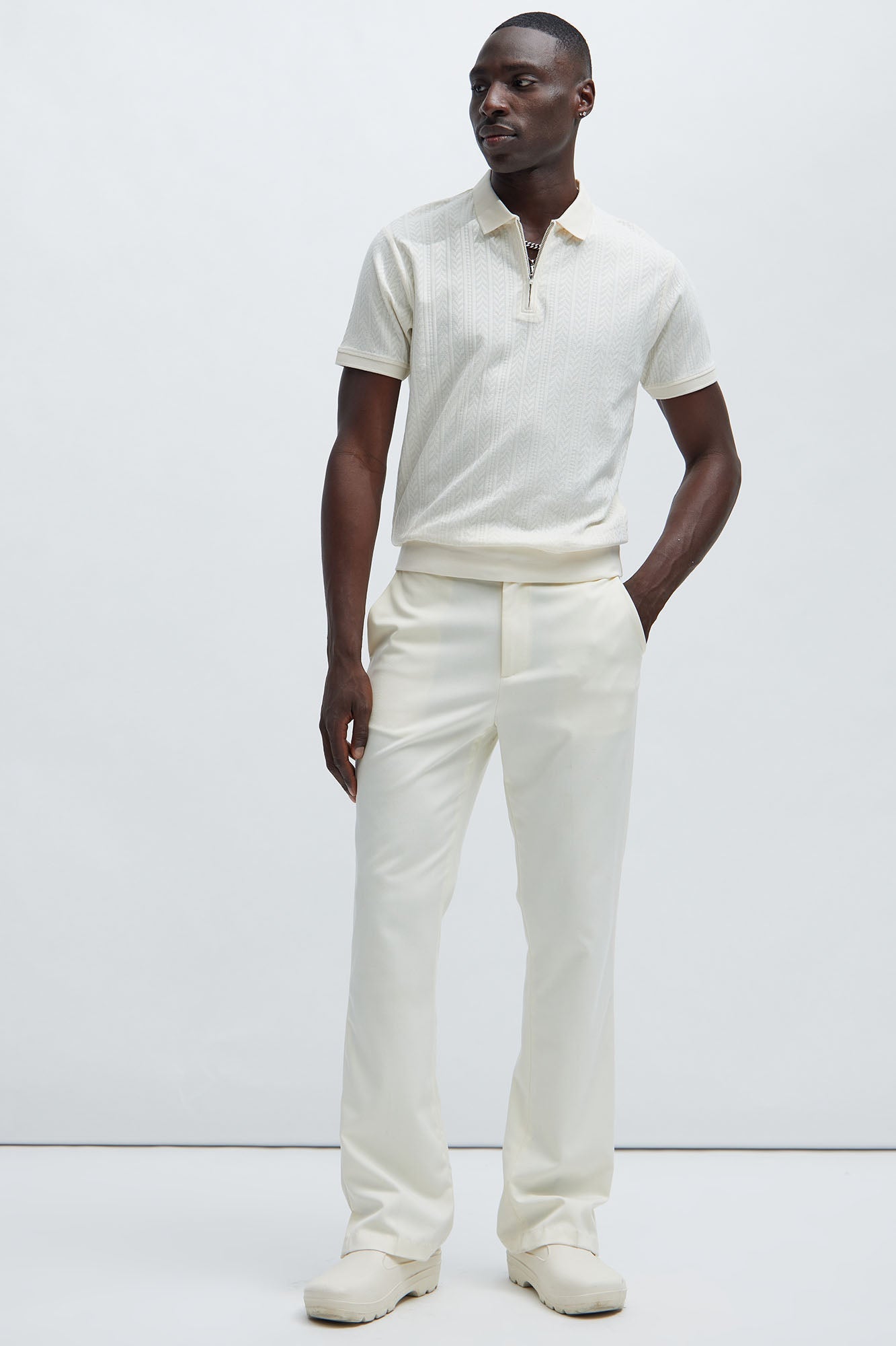 Money Matters Short Sleeve Polo - Off White