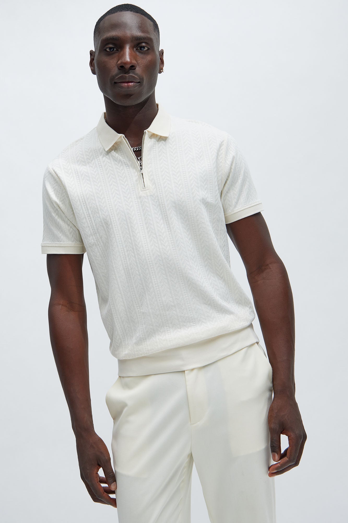 Money Matters Short Sleeve Polo - Off White
