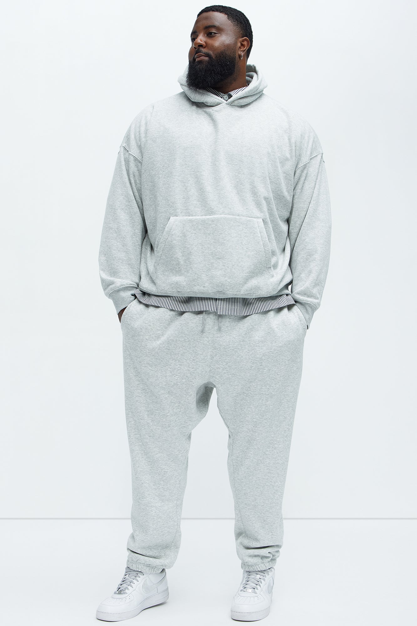 Tyson Oversized Heavyweight Hoodie - Heather Grey