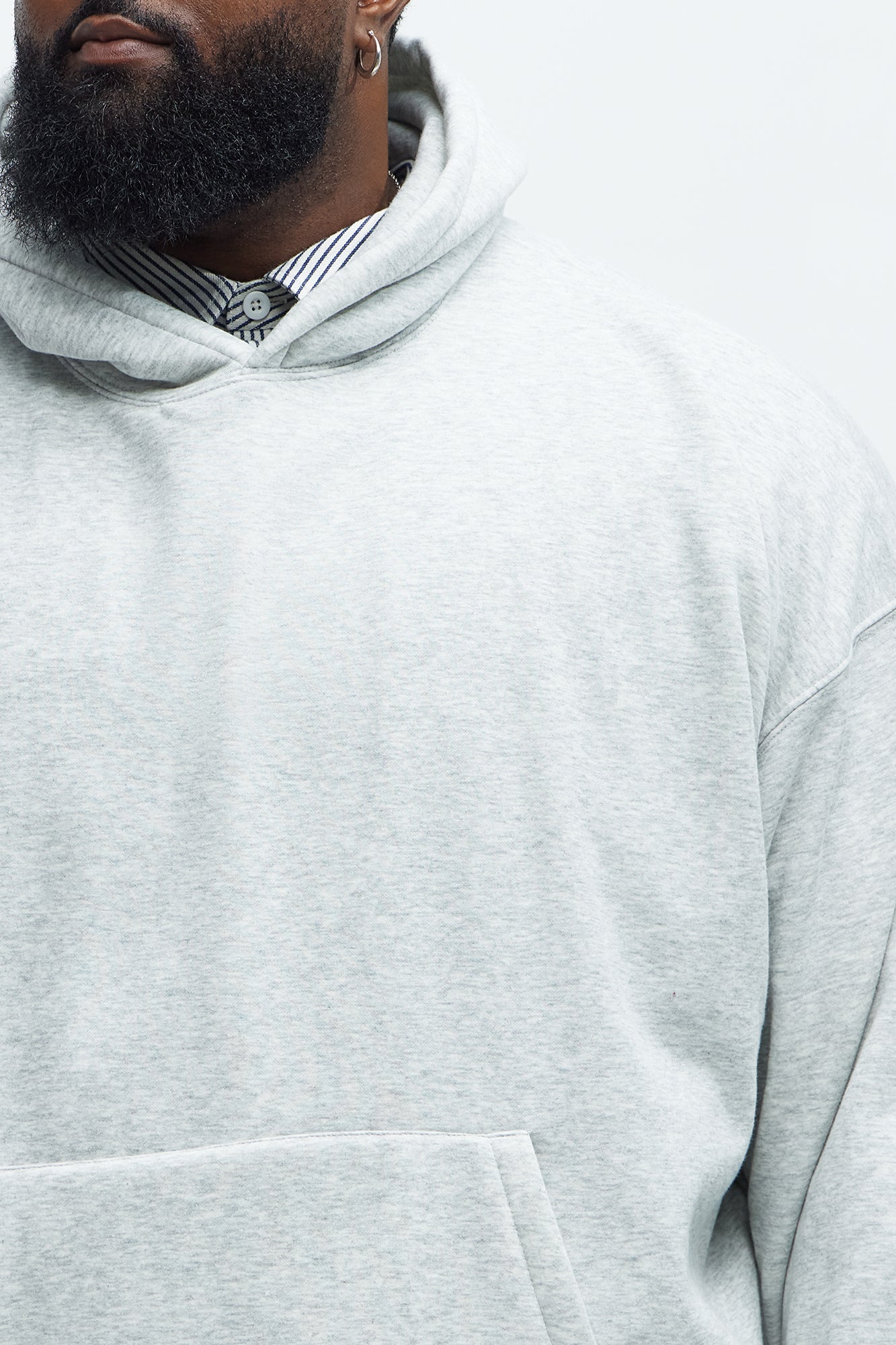 Tyson Oversized Heavyweight Hoodie - Heather Grey