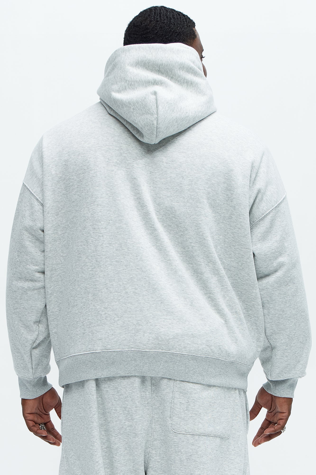 Tyson Oversized Heavyweight Hoodie - Heather Grey
