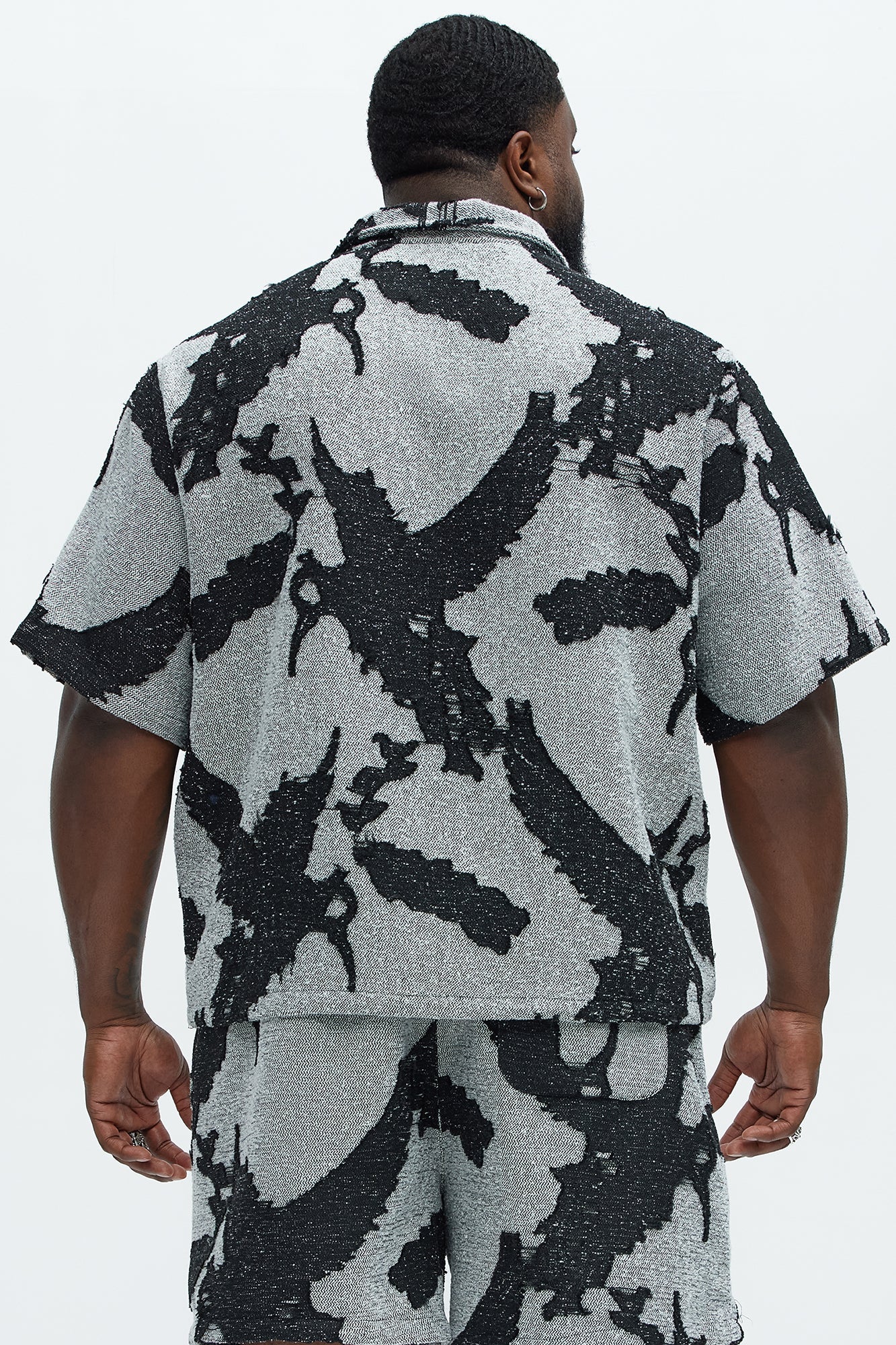 Inkblot Button Up Shirt - Black/combo