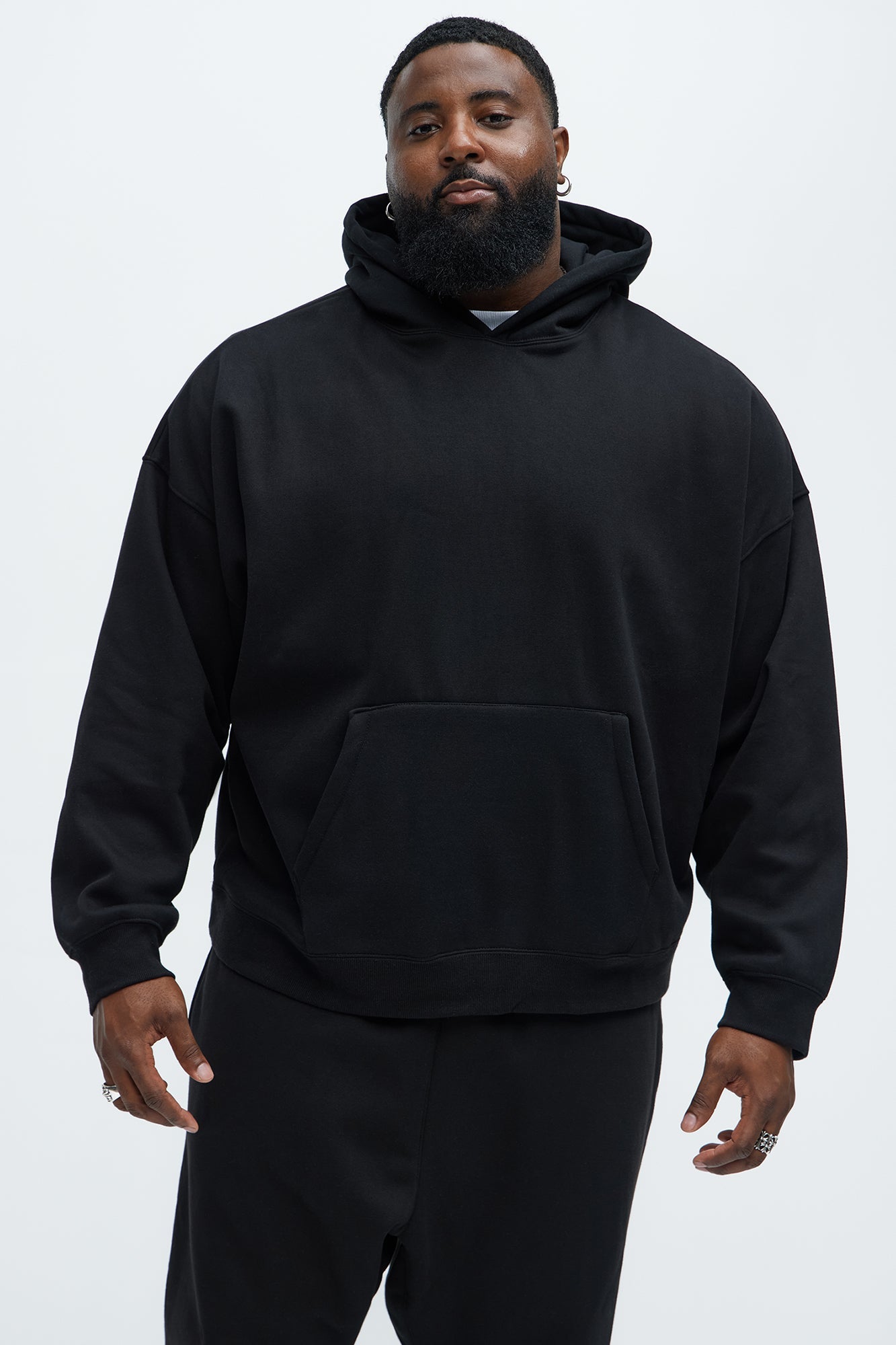 Tyson Oversized Heavyweight Hoodie - Black