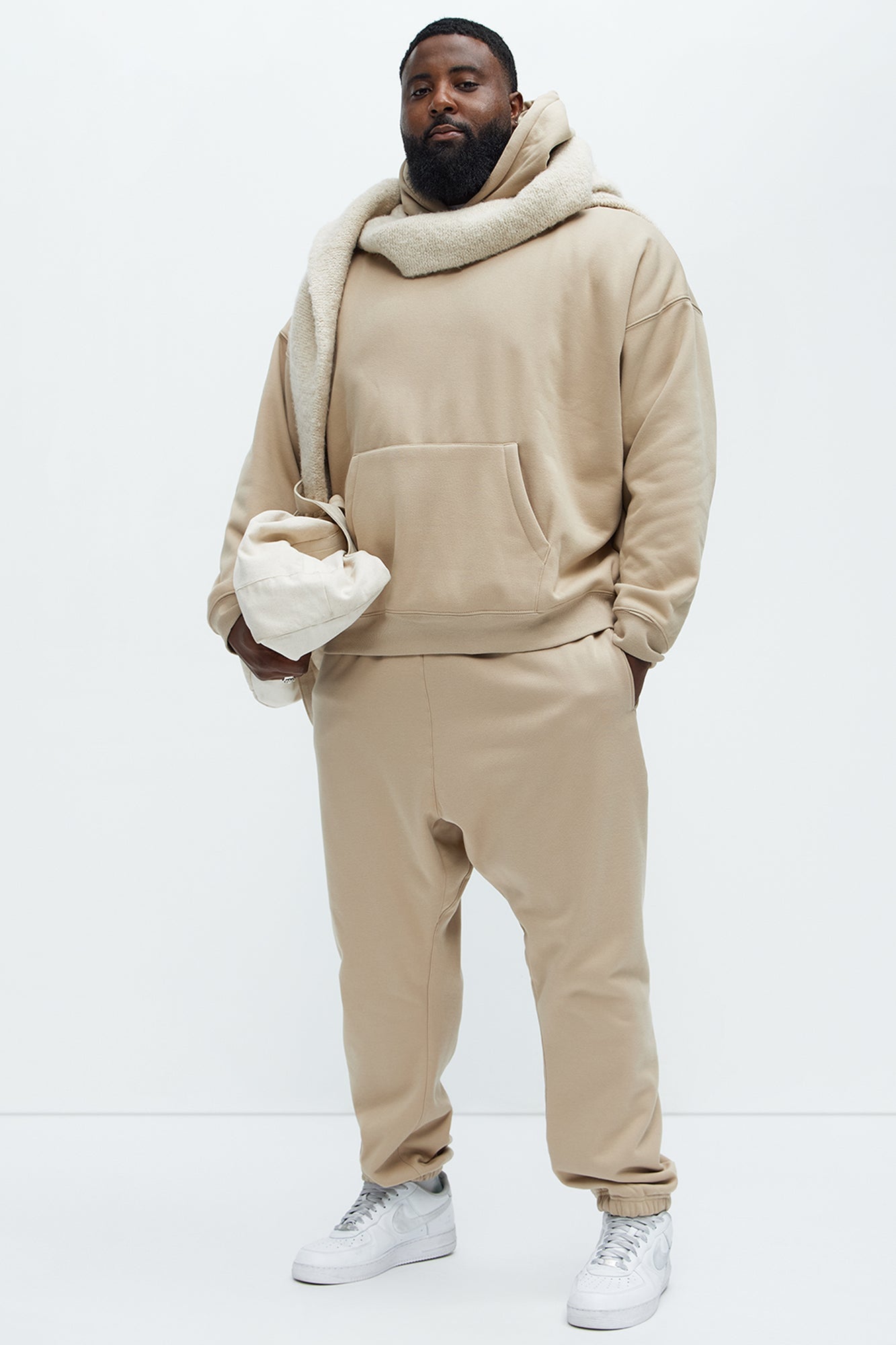 Tyson Oversized Heavyweight Hoodie - Taupe