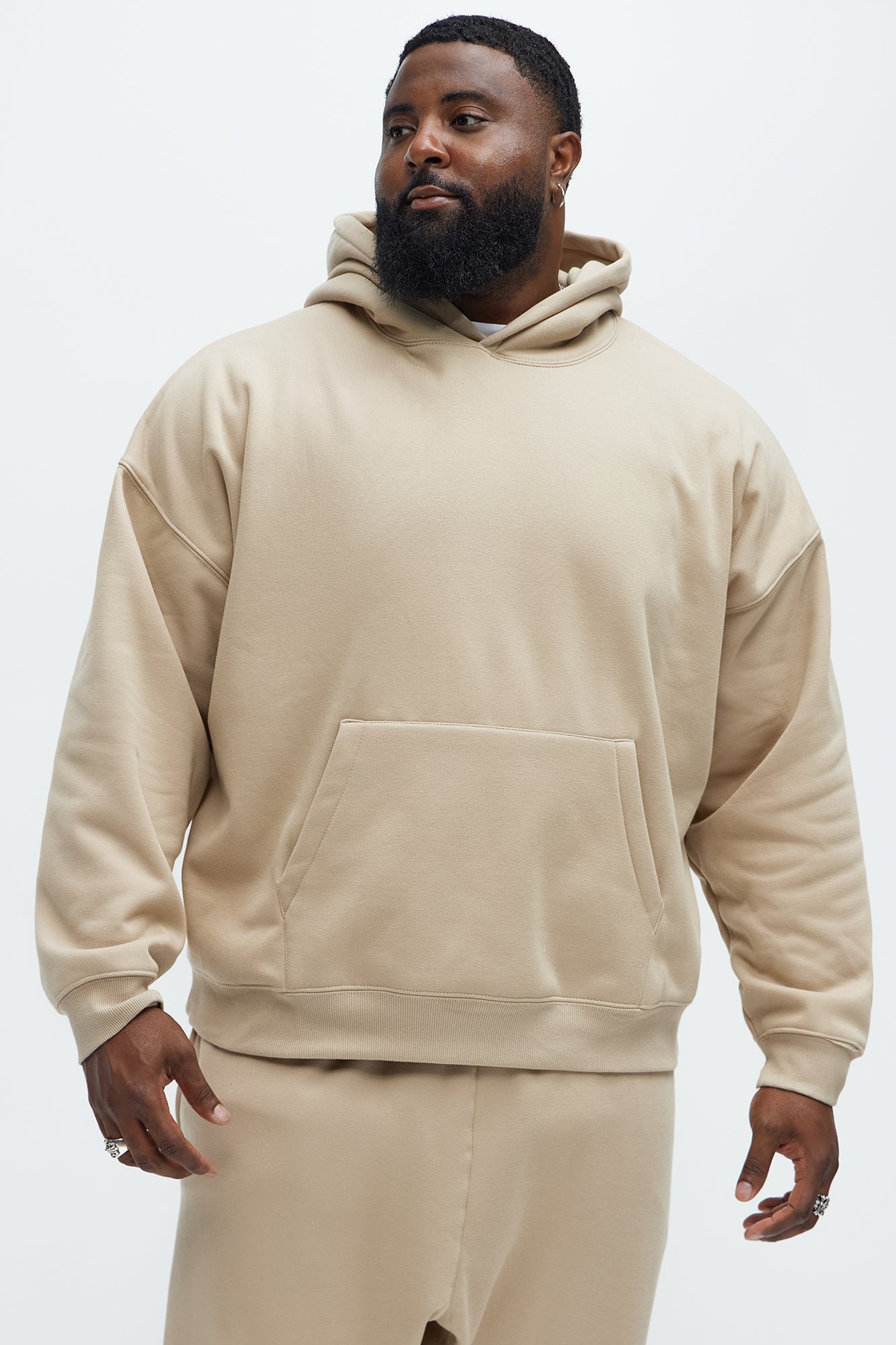 Tyson Oversized Heavyweight Hoodie - Taupe