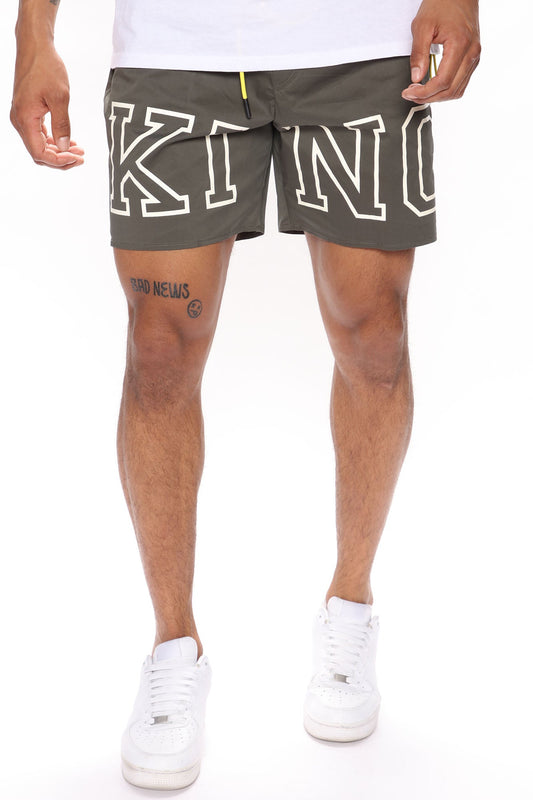 King Nylon Shorts - Olive