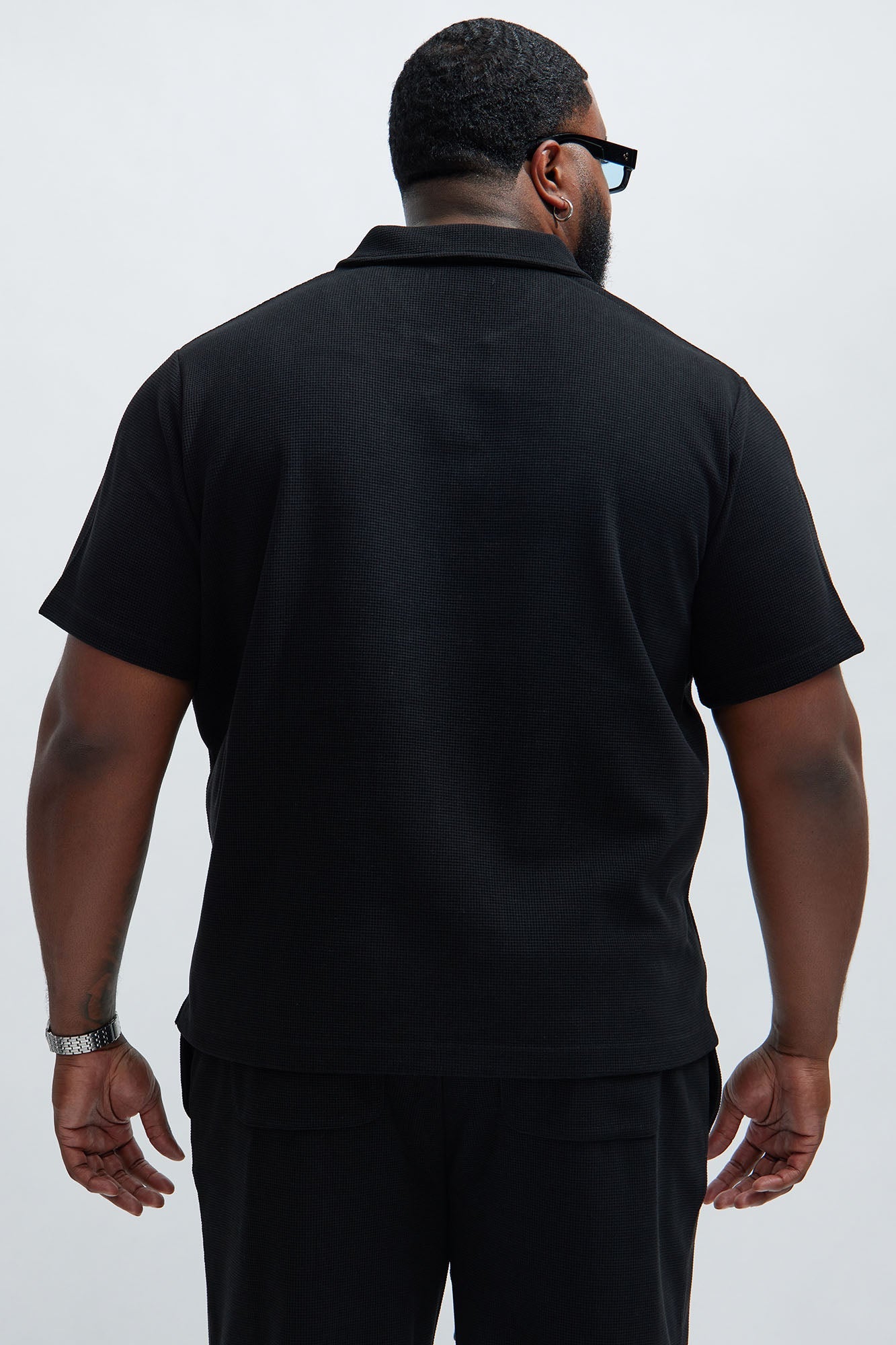Cairo Textured Polo - Black