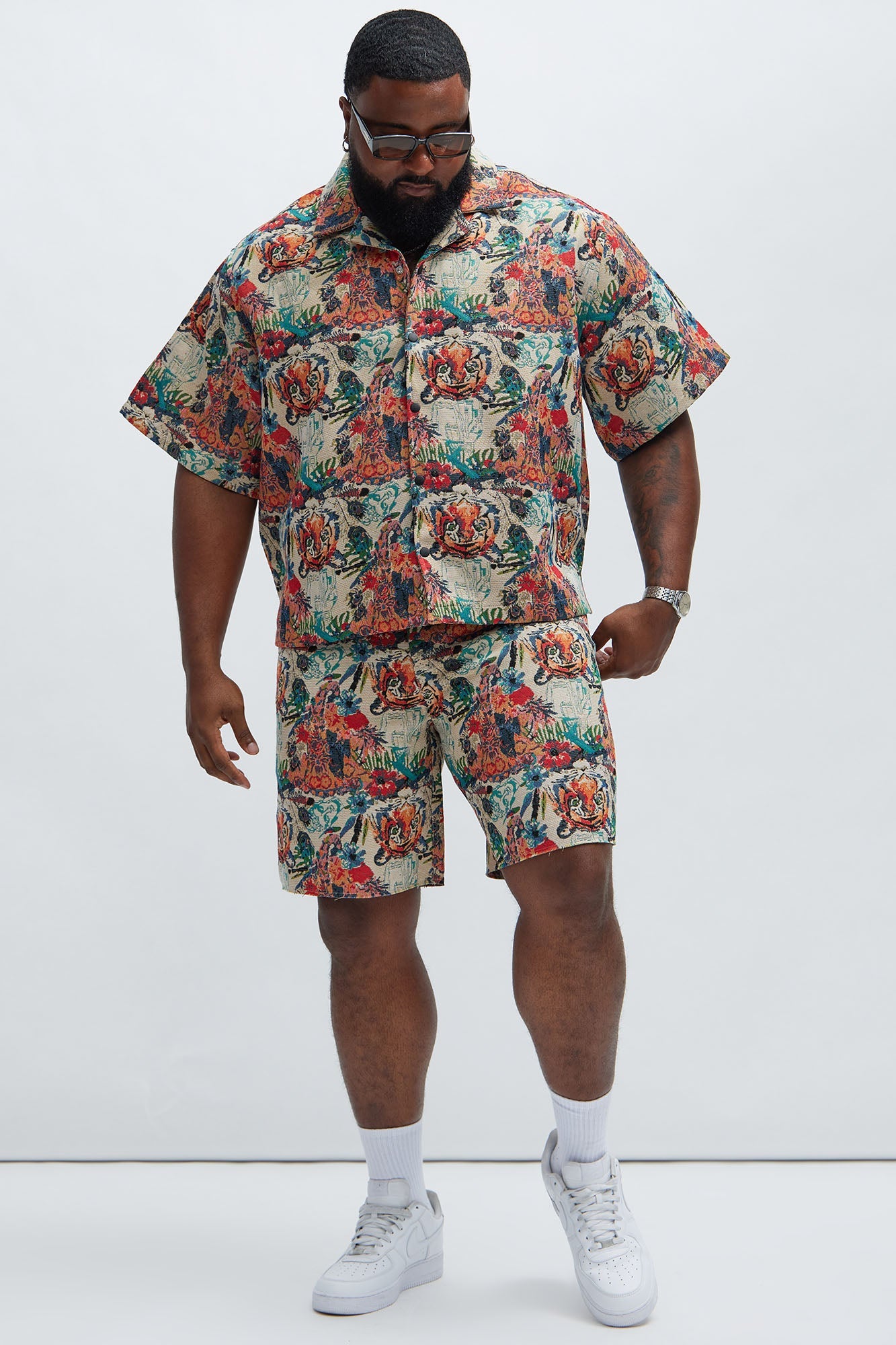 Ansel Tapestry Relaxed Shorts - Multi Color