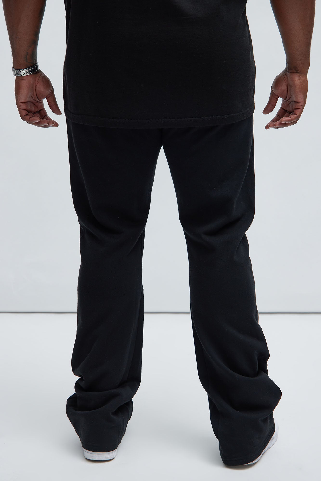 Thy Will Chrome Flare Sweatpant - Black
