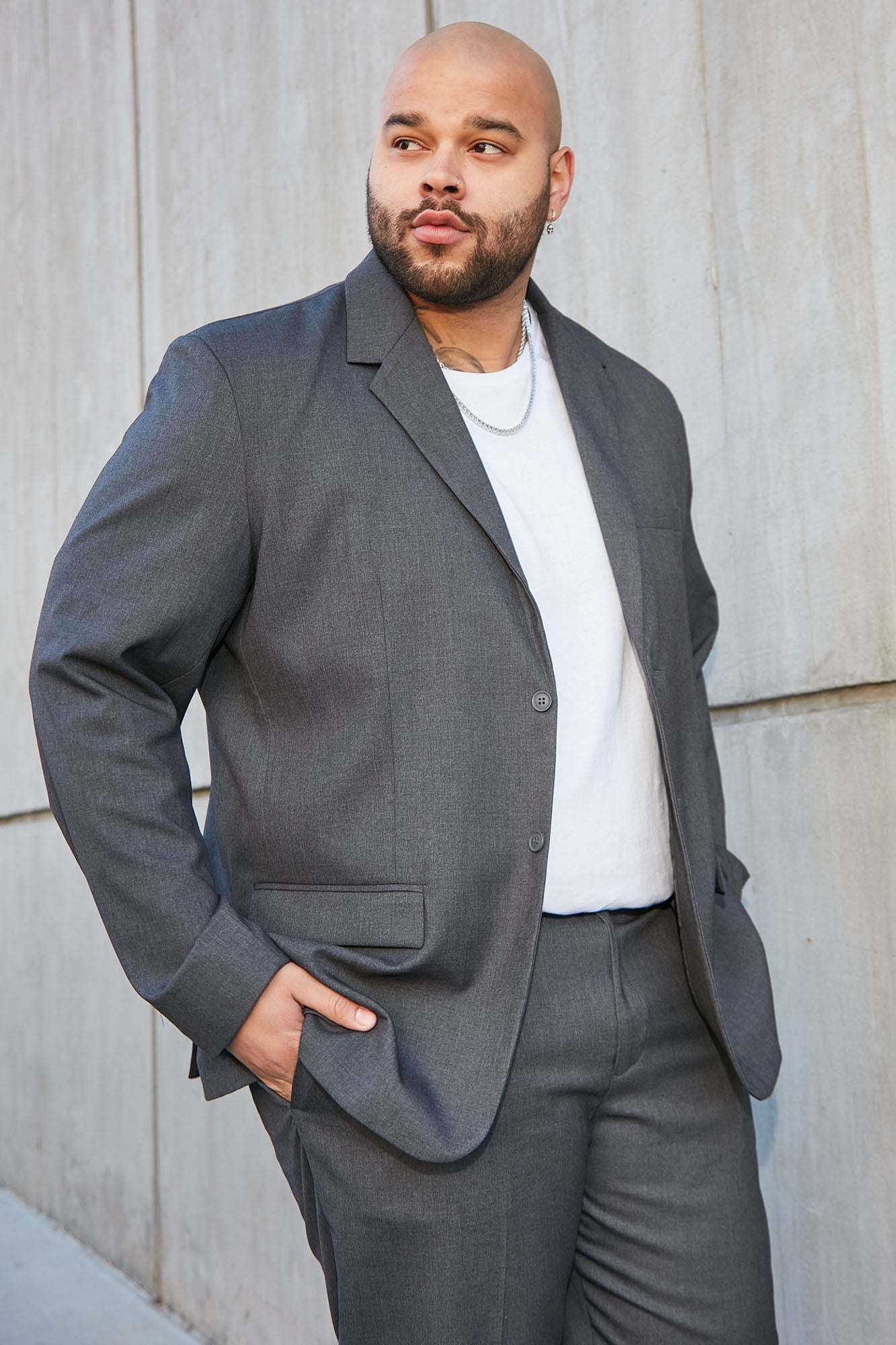 The Modern Stretch Suit Jacket - Charcoal