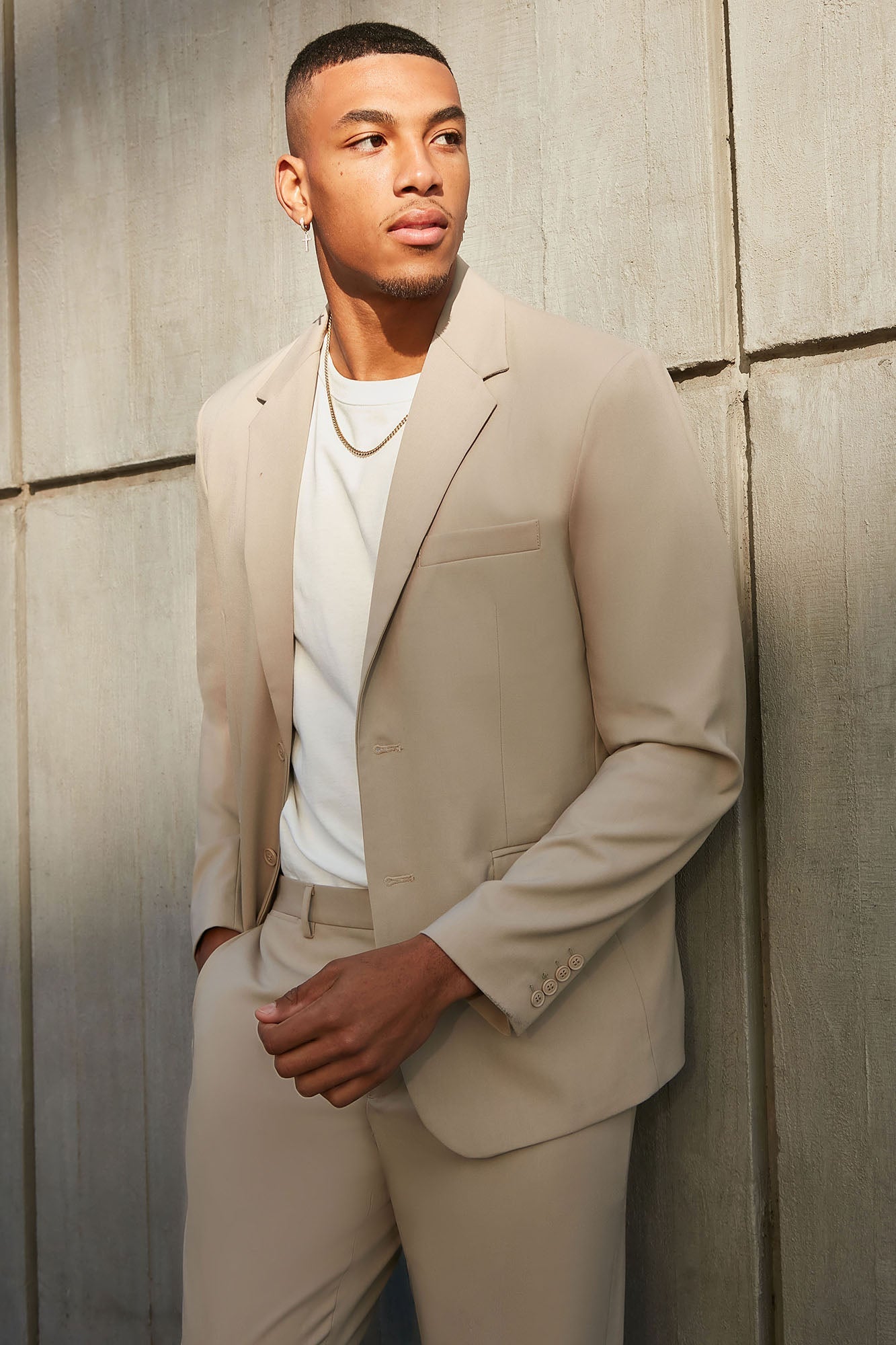 The Modern Stretch Suit Jacket - Tan