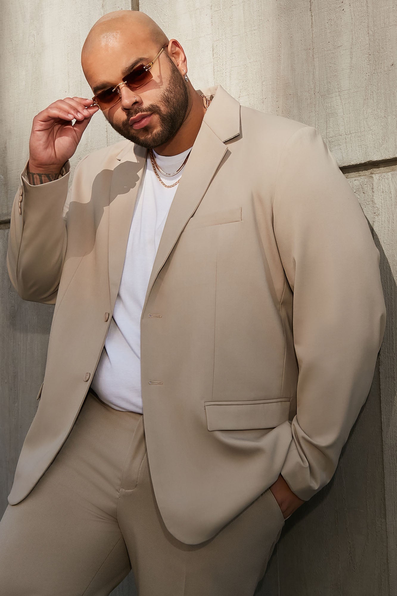 The Modern Stretch Suit Jacket - Tan