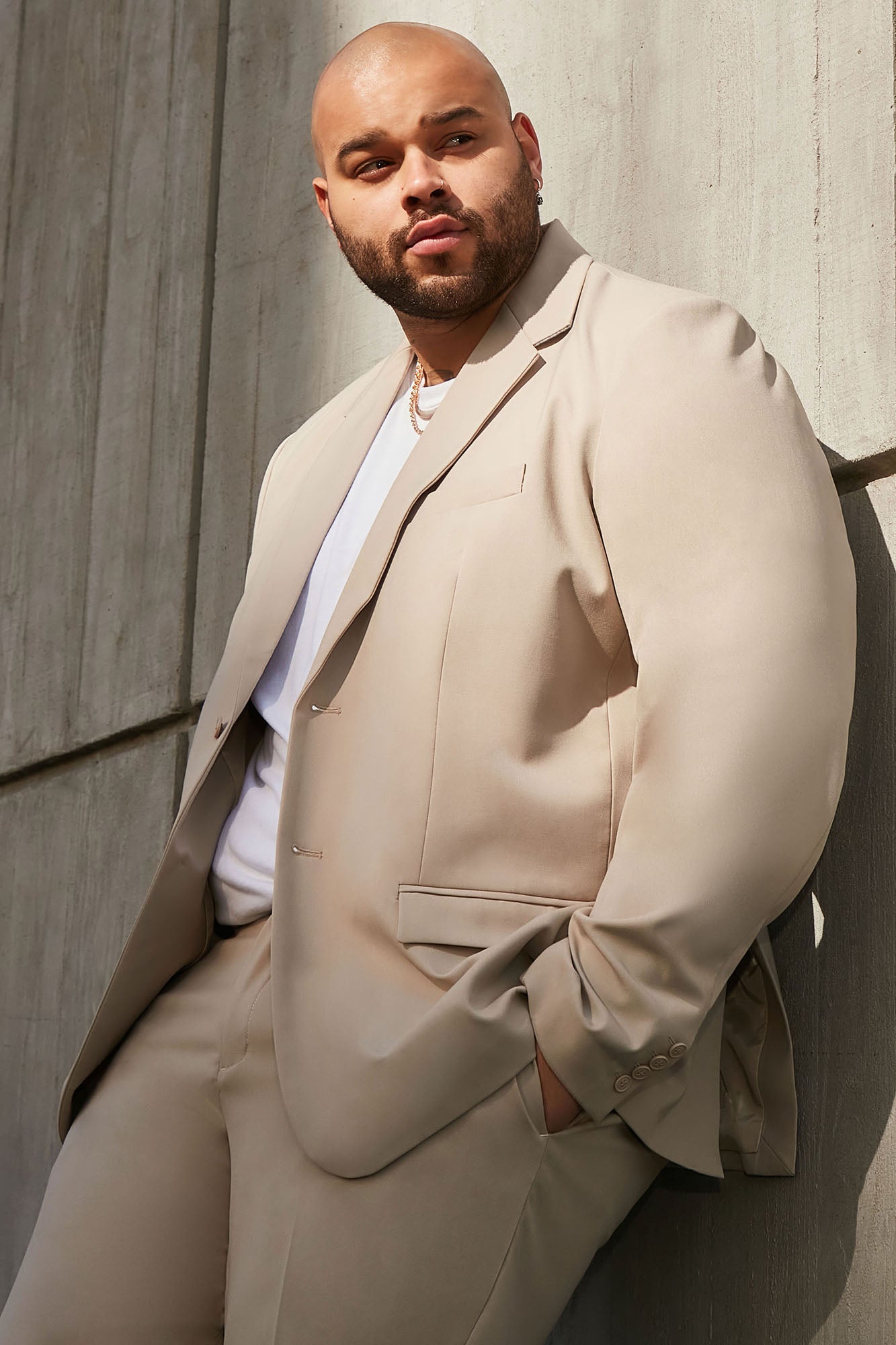 The Modern Stretch Suit Jacket - Tan