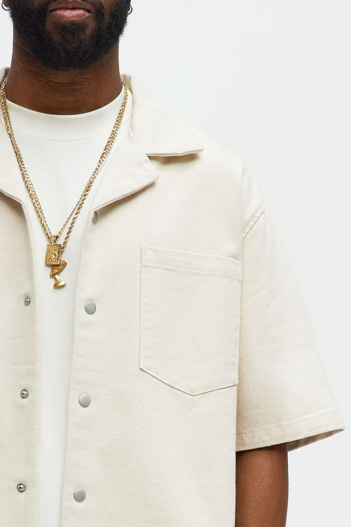 Colin True Denim Button Up Shirt - Sand