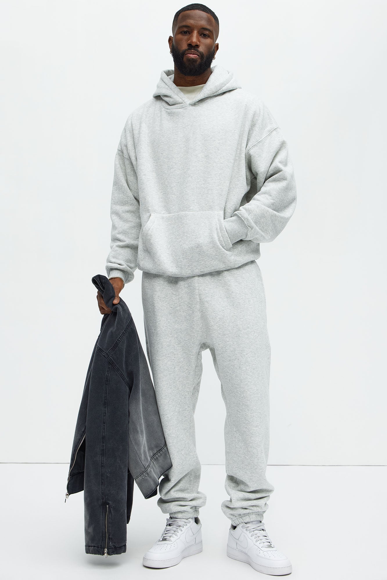Tyson Oversized Heavyweight Hoodie - Heather Grey