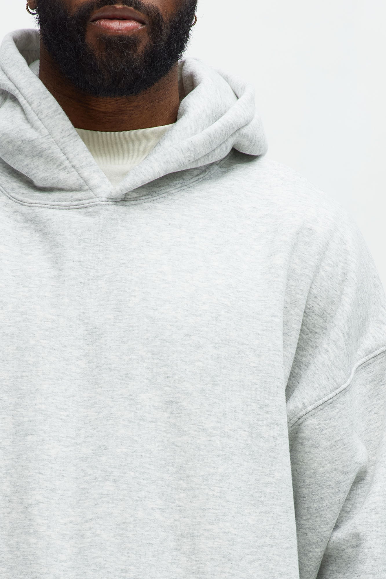Tyson Oversized Heavyweight Hoodie - Heather Grey