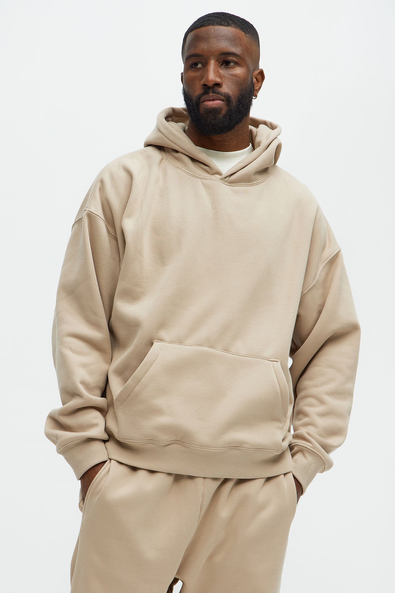 Tyson Oversized Heavyweight Hoodie - Taupe