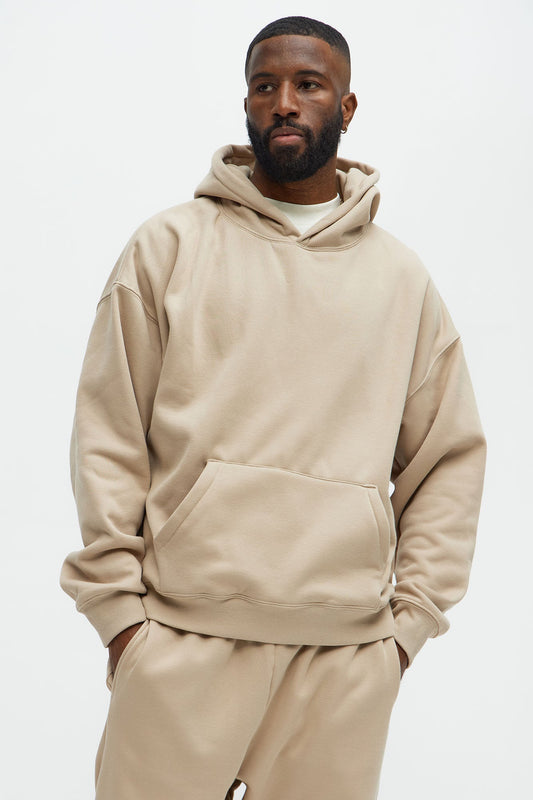 Tyson Oversized Heavyweight Hoodie - Taupe