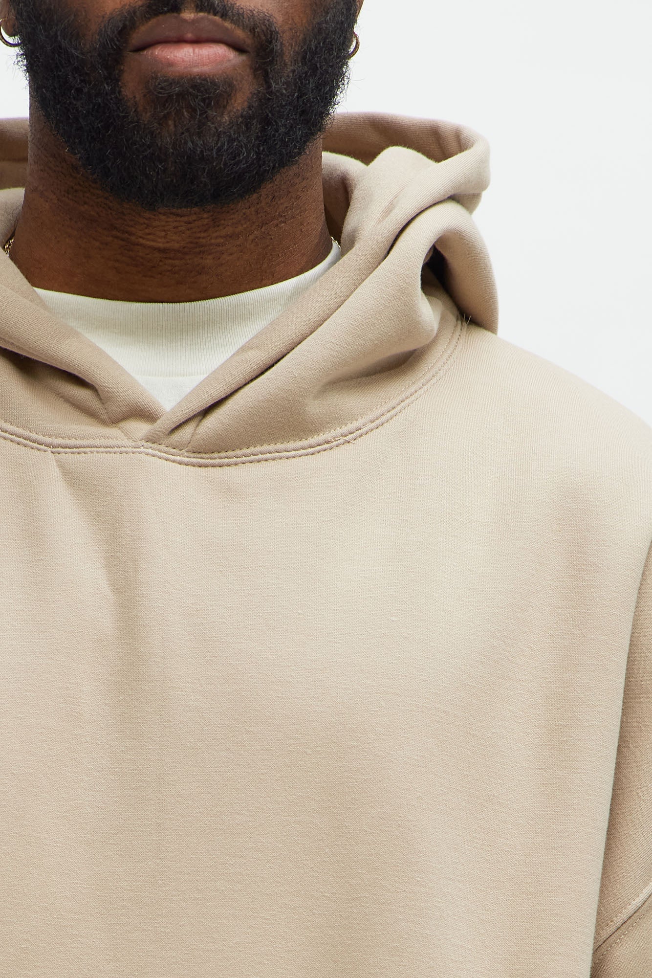 Tyson Oversized Heavyweight Hoodie - Taupe