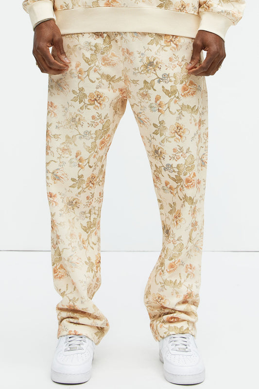 Amory Vintage Floral Straight Sweatpants - Multi Color