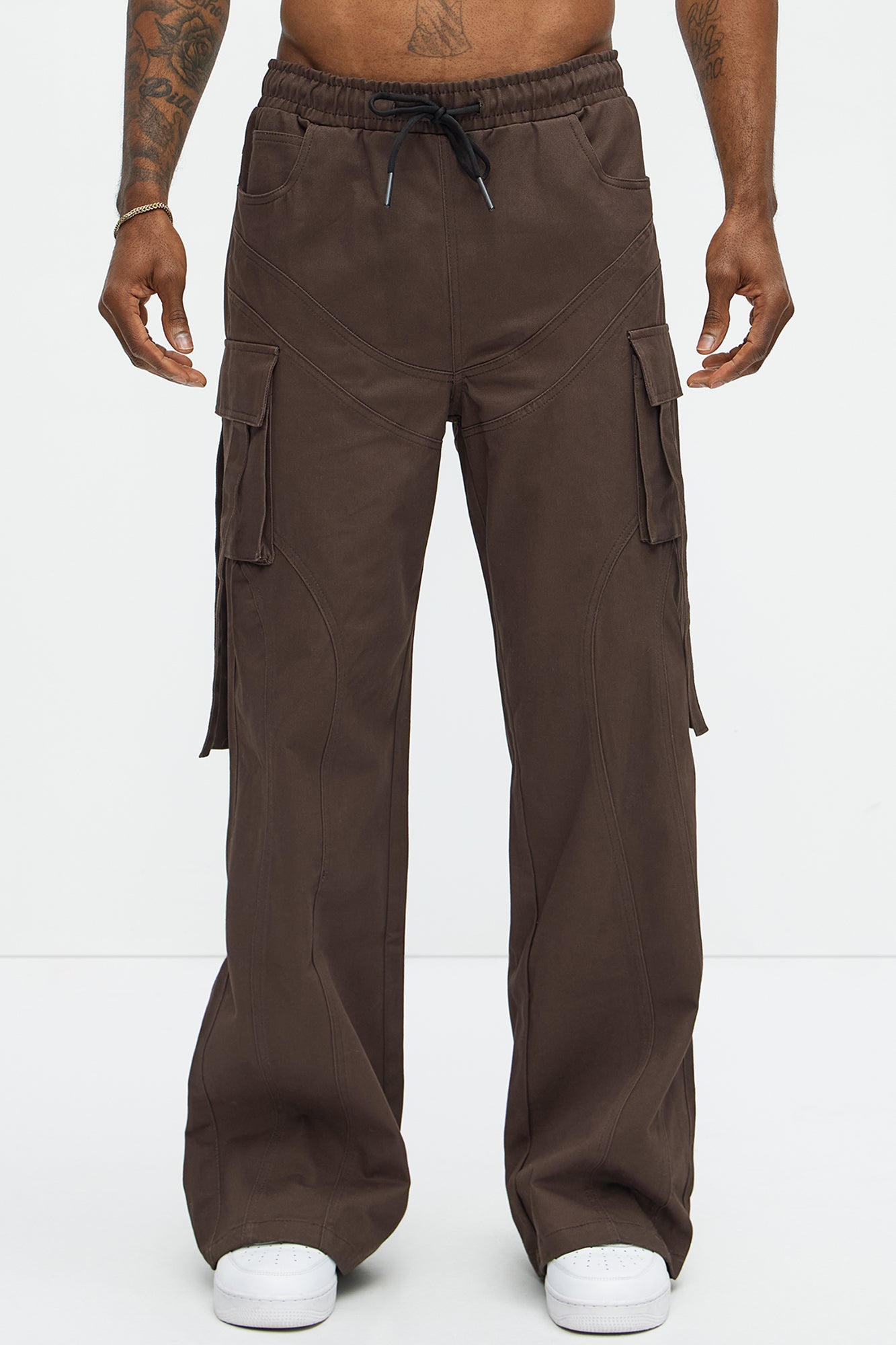 Relaxed Straight No More Waiting Cargo Pants - Dark Brown