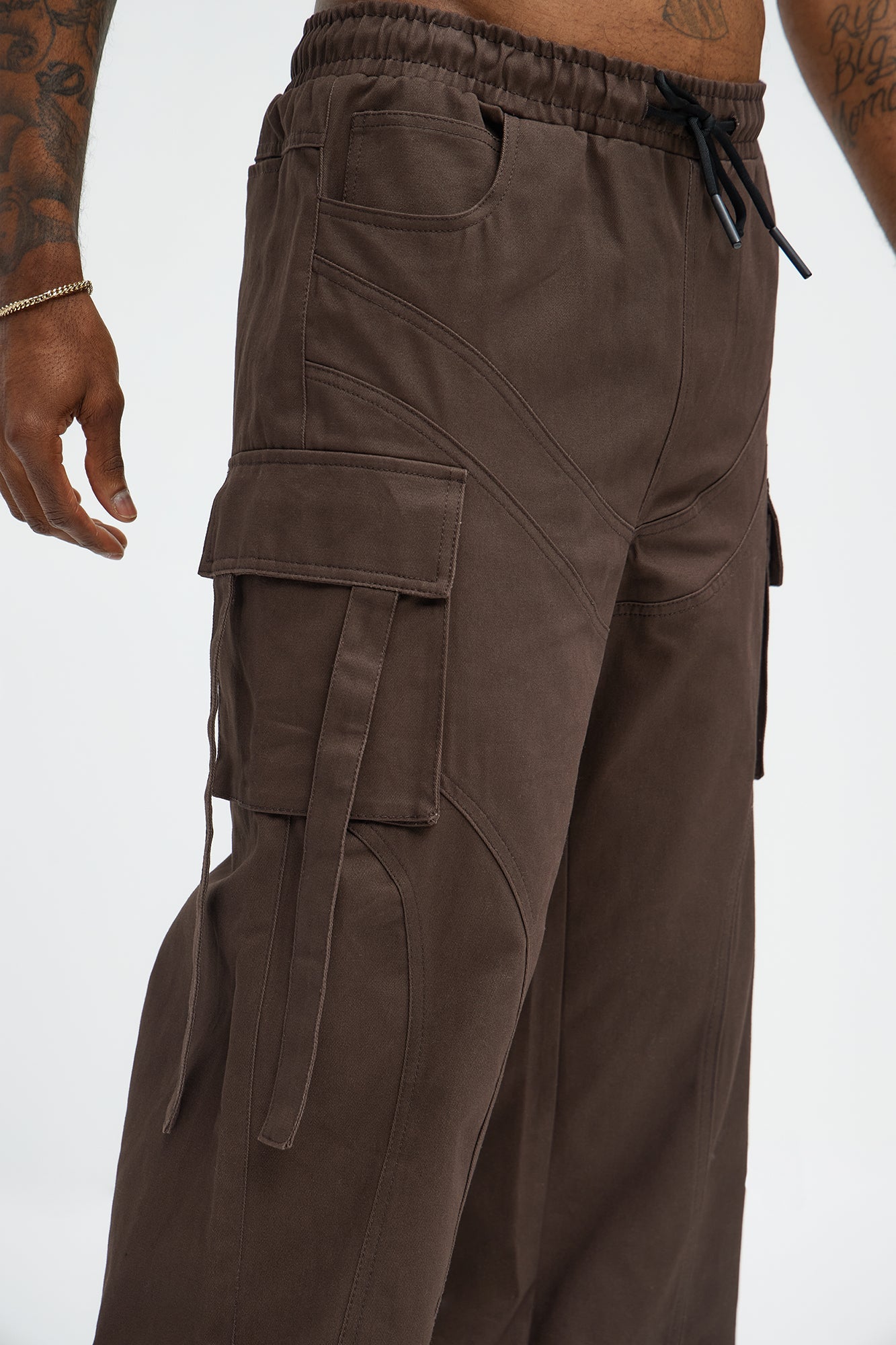 Relaxed Straight No More Waiting Cargo Pants - Dark Brown
