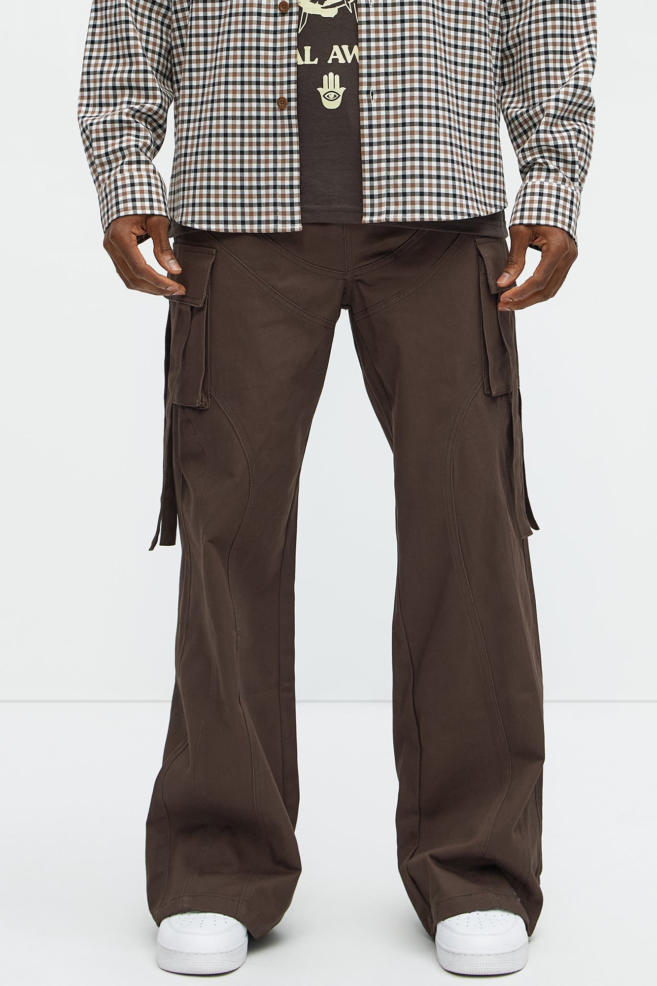 Relaxed Straight No More Waiting Cargo Pants - Dark Brown