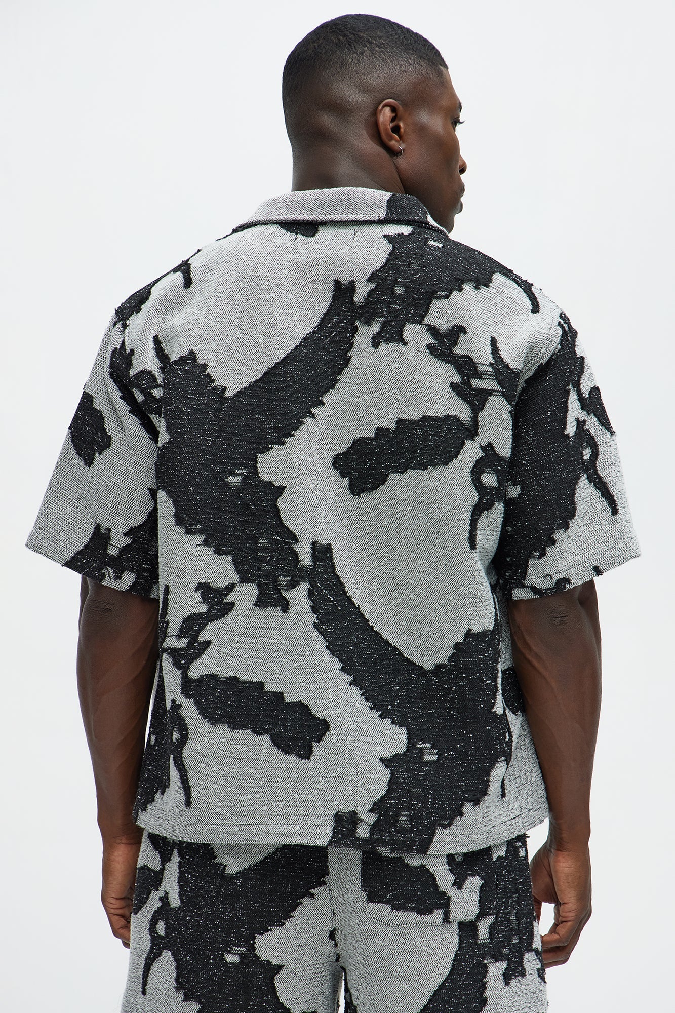 Inkblot Button Up Shirt - Black/combo