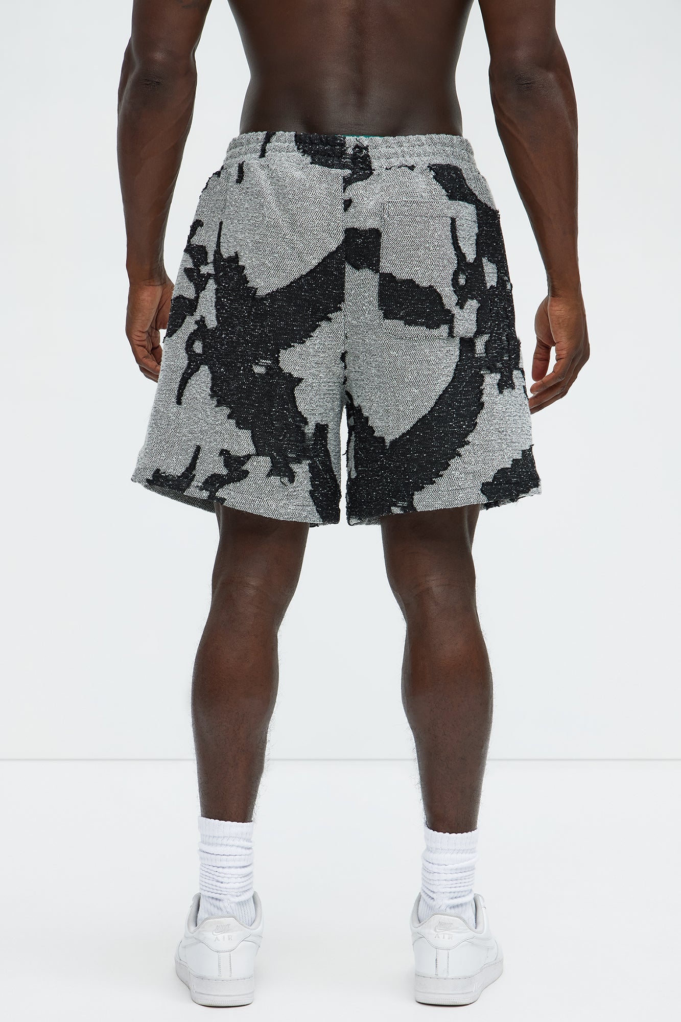 Inkblot Textured Shorts - Black/combo