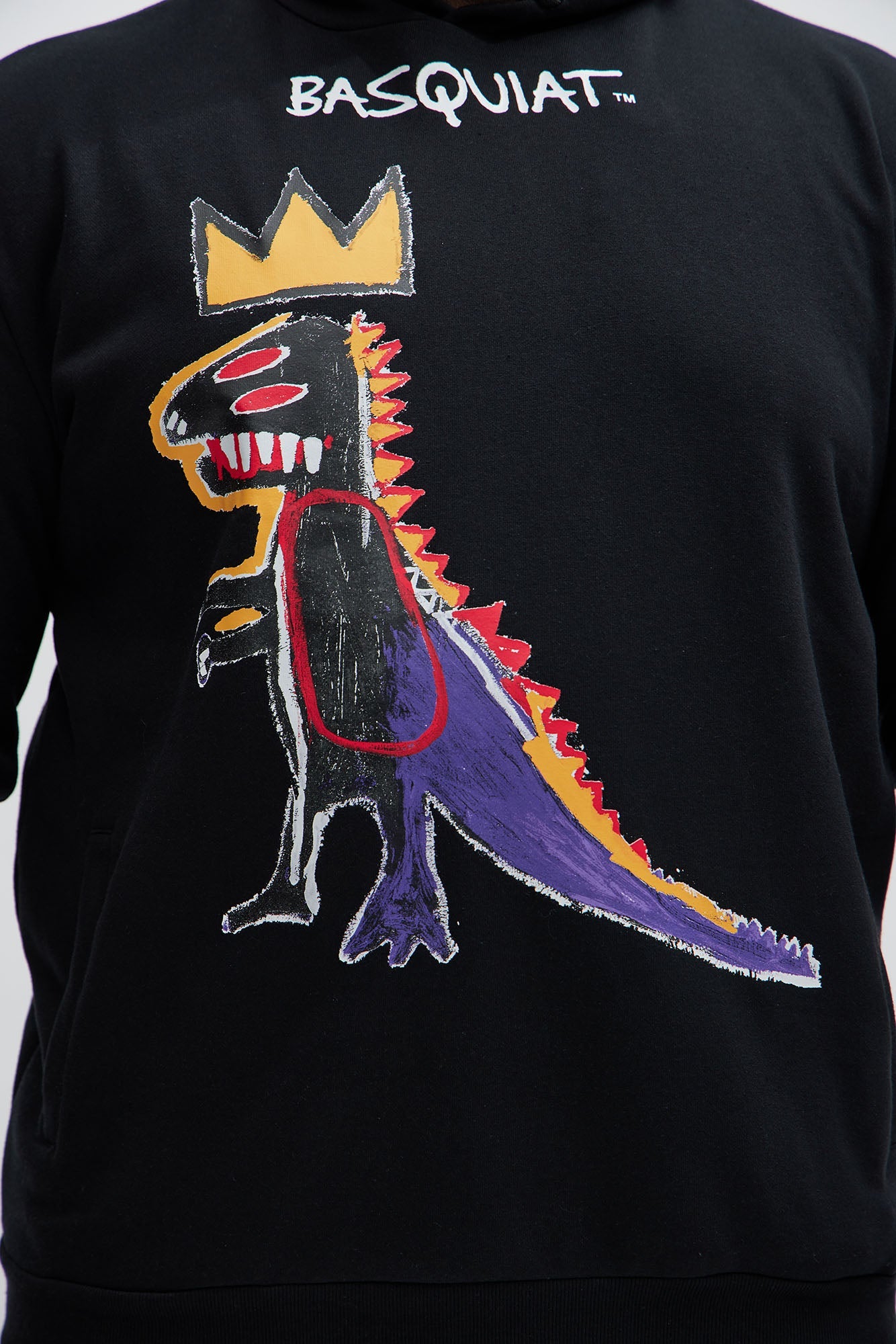 Basquiat Dinosaur Hoodie - Black