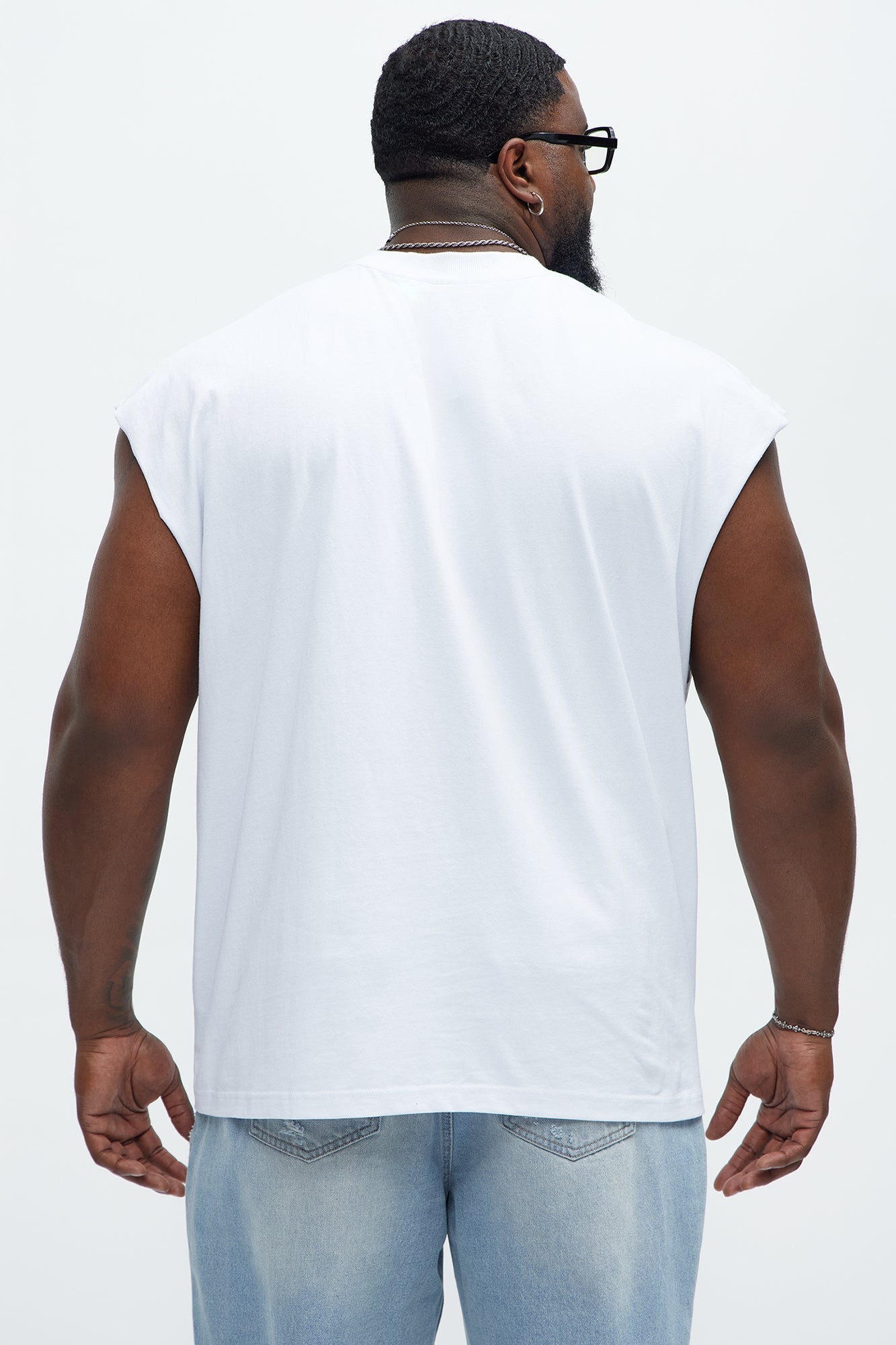 Relaxed Heavyweight Muscle Tee - White