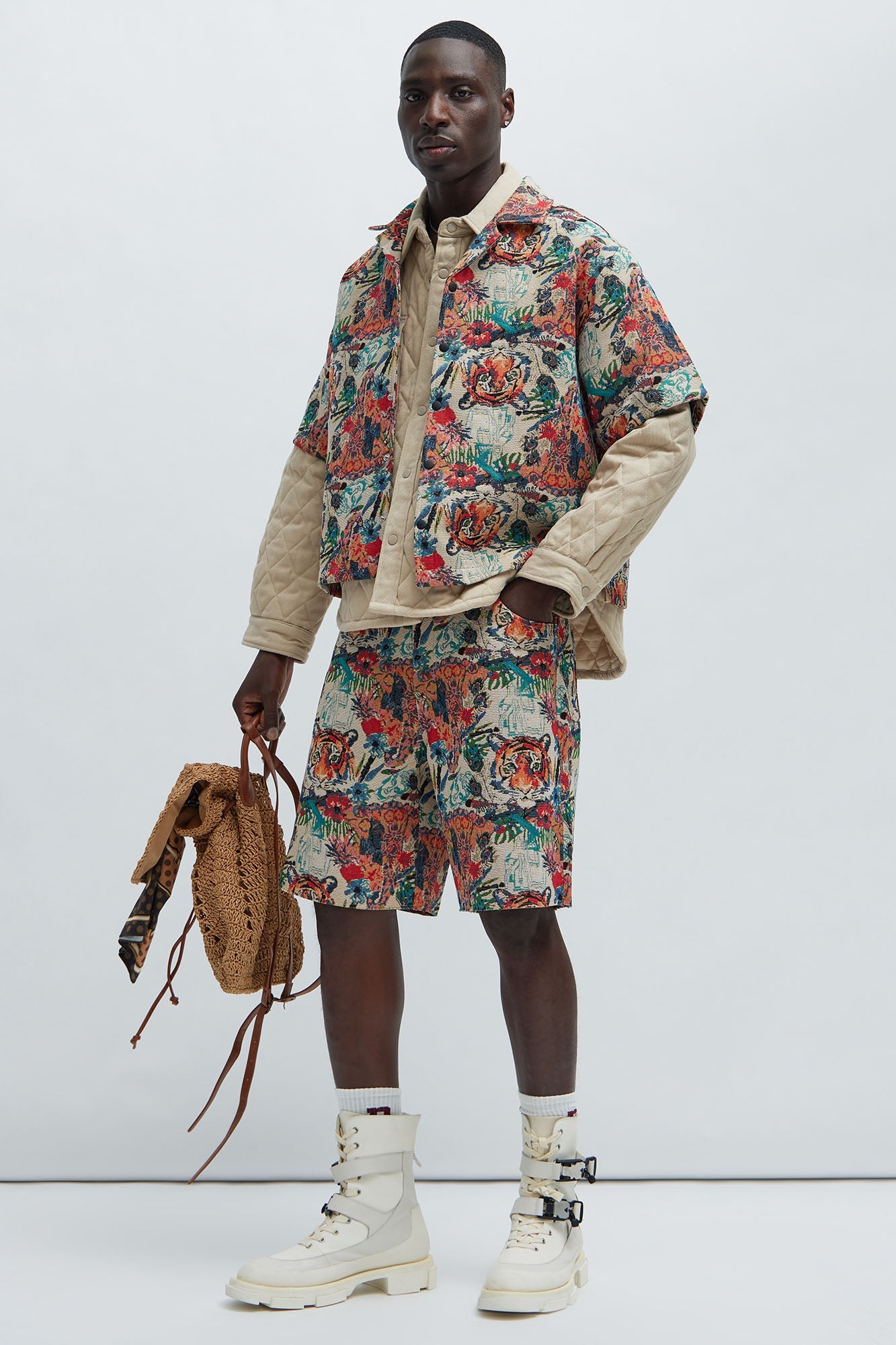 Ansel Tapestry Relaxed Shorts - Multi Color