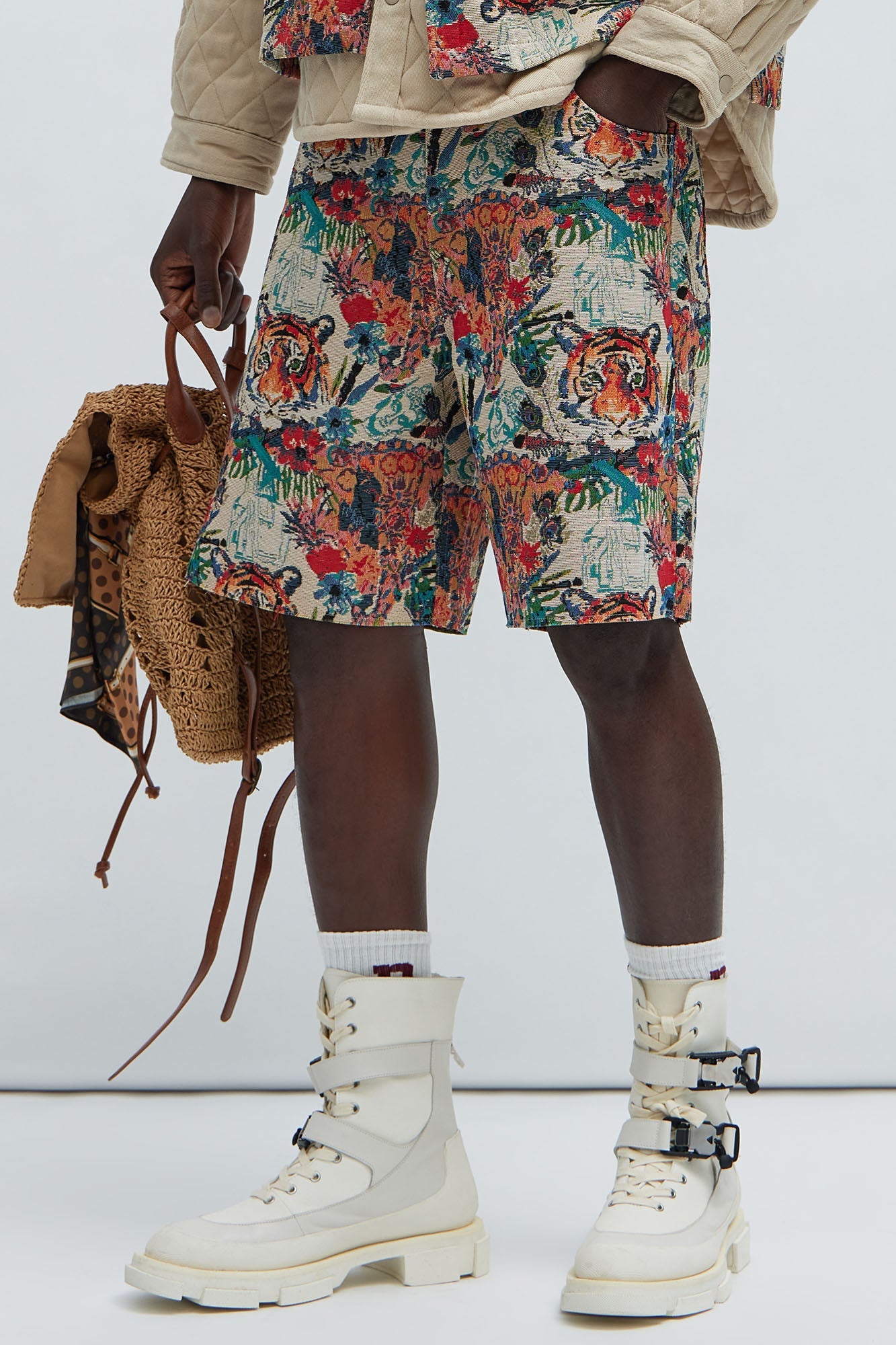 Ansel Tapestry Relaxed Shorts - Multi Color