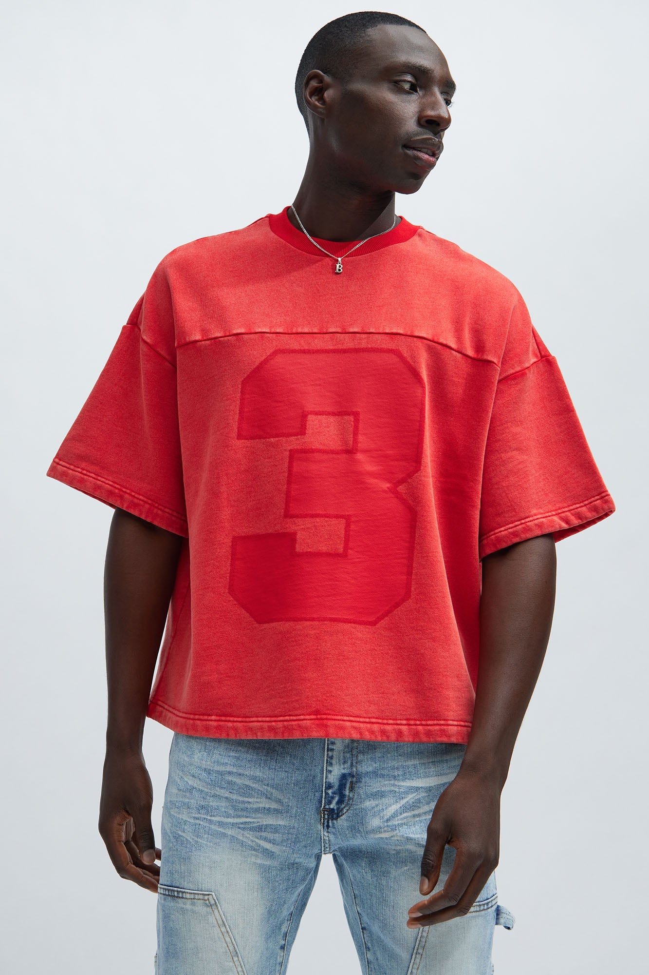 Kyle Oversized Tee - Red