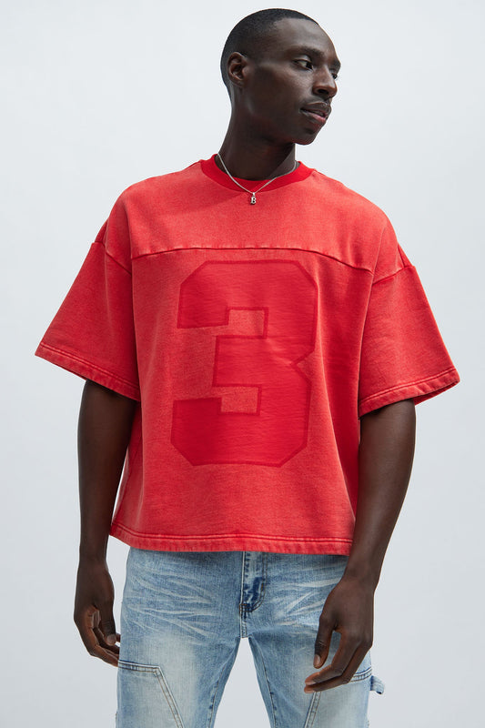 Kyle Oversized Tee - Red