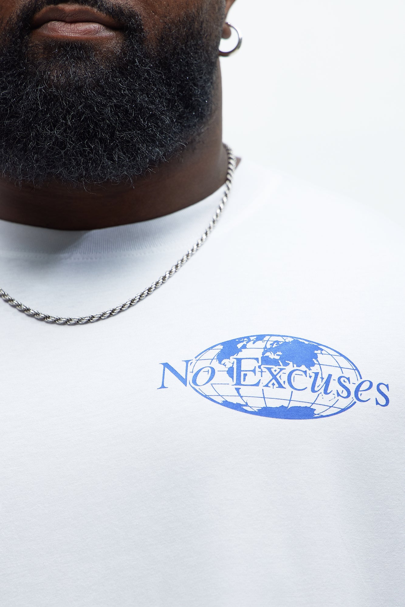 No Excuses Oversized Short Sleeve Tee - White